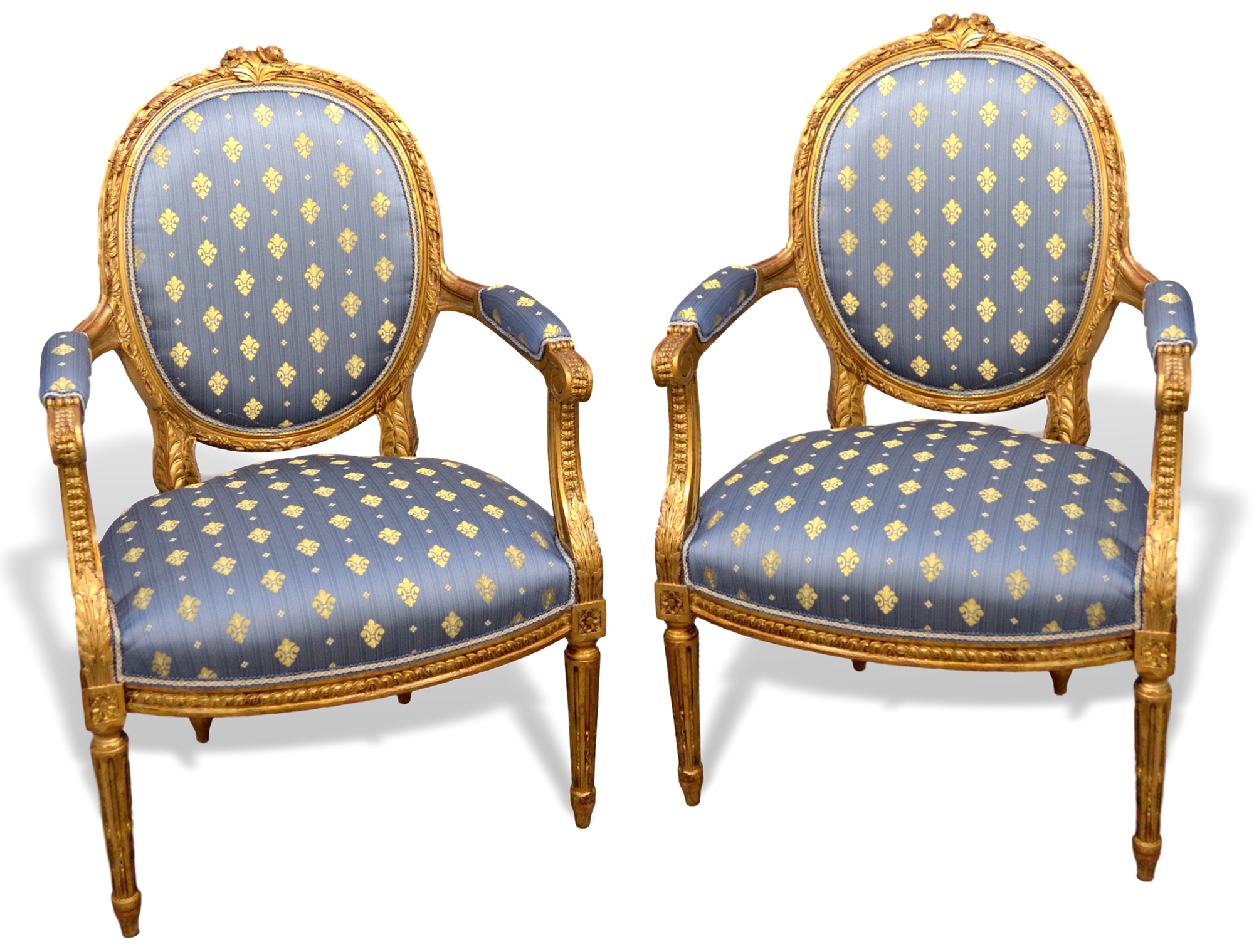 Coppia di poltrone stile Luigi XVI Francia, inizi XIX secolo Antique ... Coppia di poltrone stile Luigi XVI Francia, inizi XIX secolo Antique ...