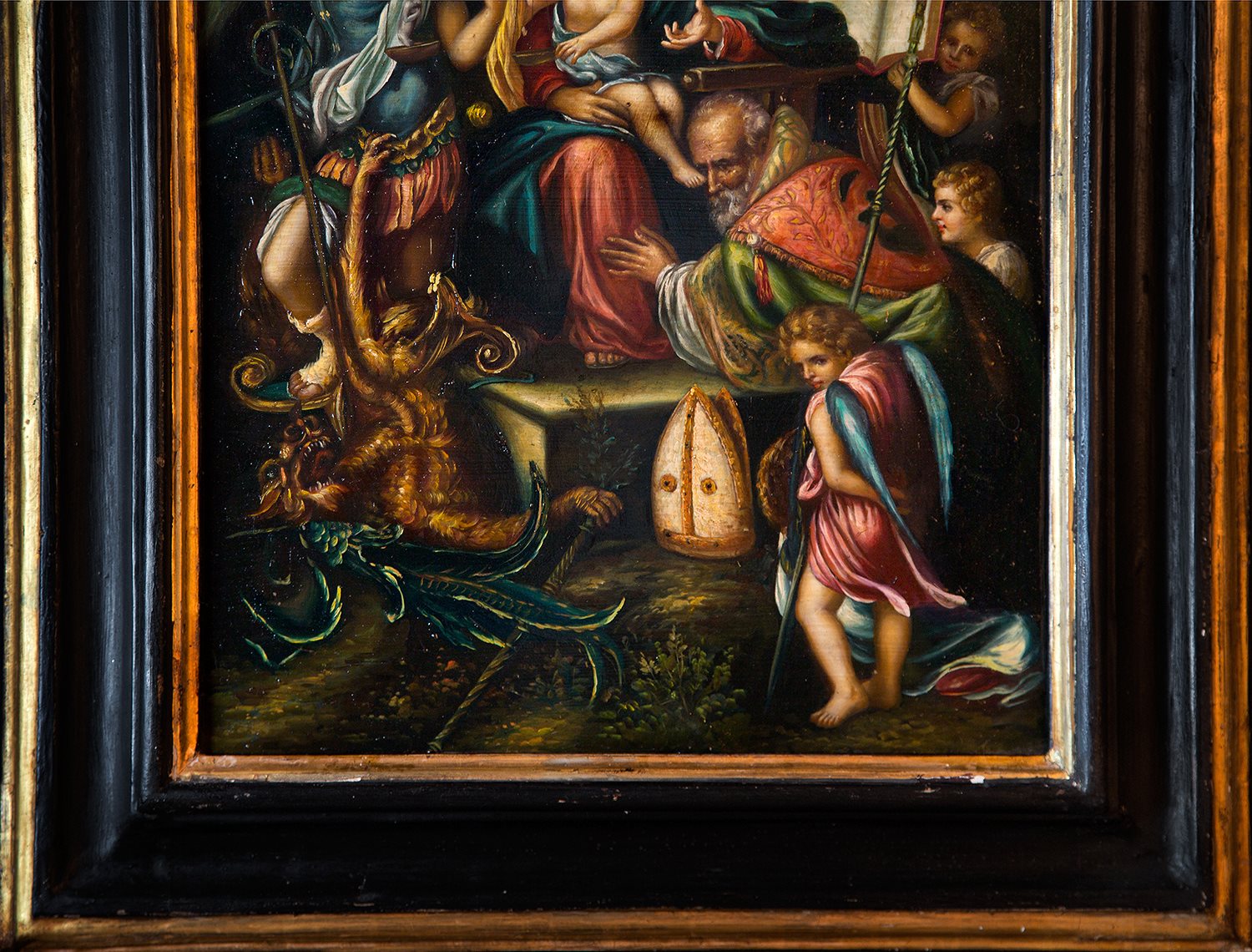 Sacra Famiglia con san Michele Arcangelo, san Bernardo e gli angeli