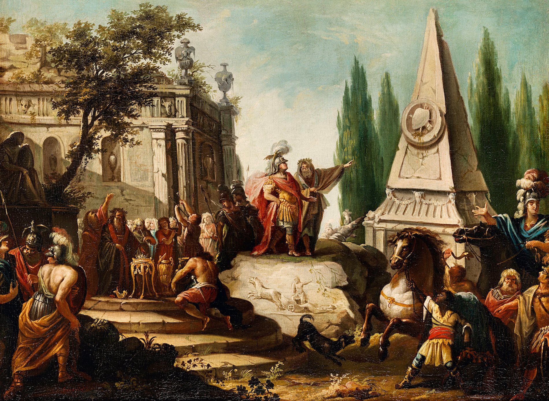 Alessandro Magno al sepolcro di Achille
