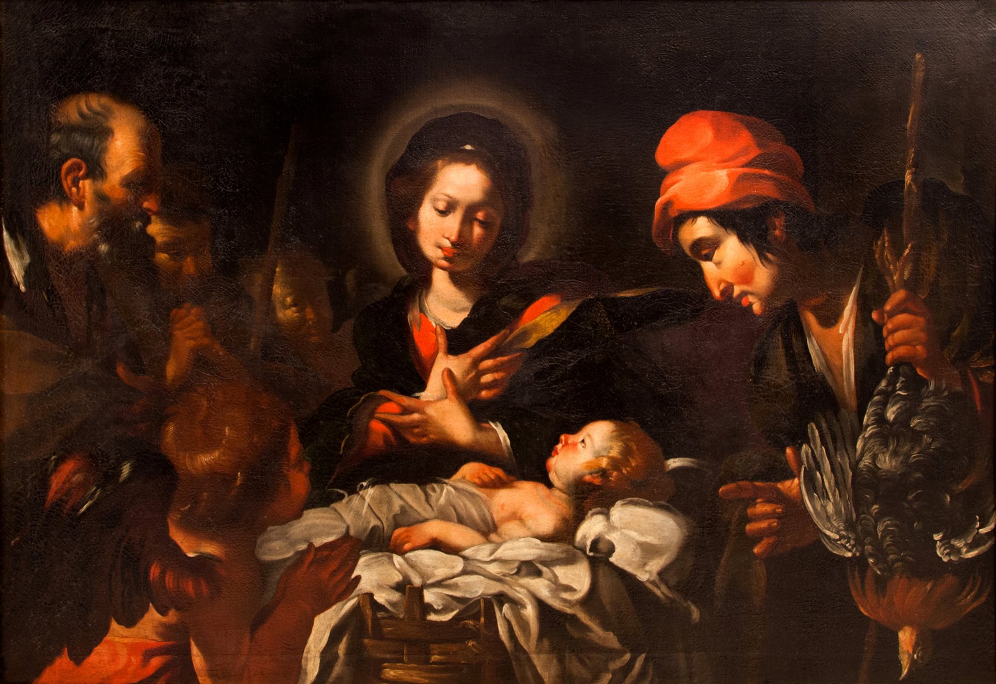 Bernardo Strozzi (1581 – 1644) e bottega - Natività ed Adorazione dei pastori