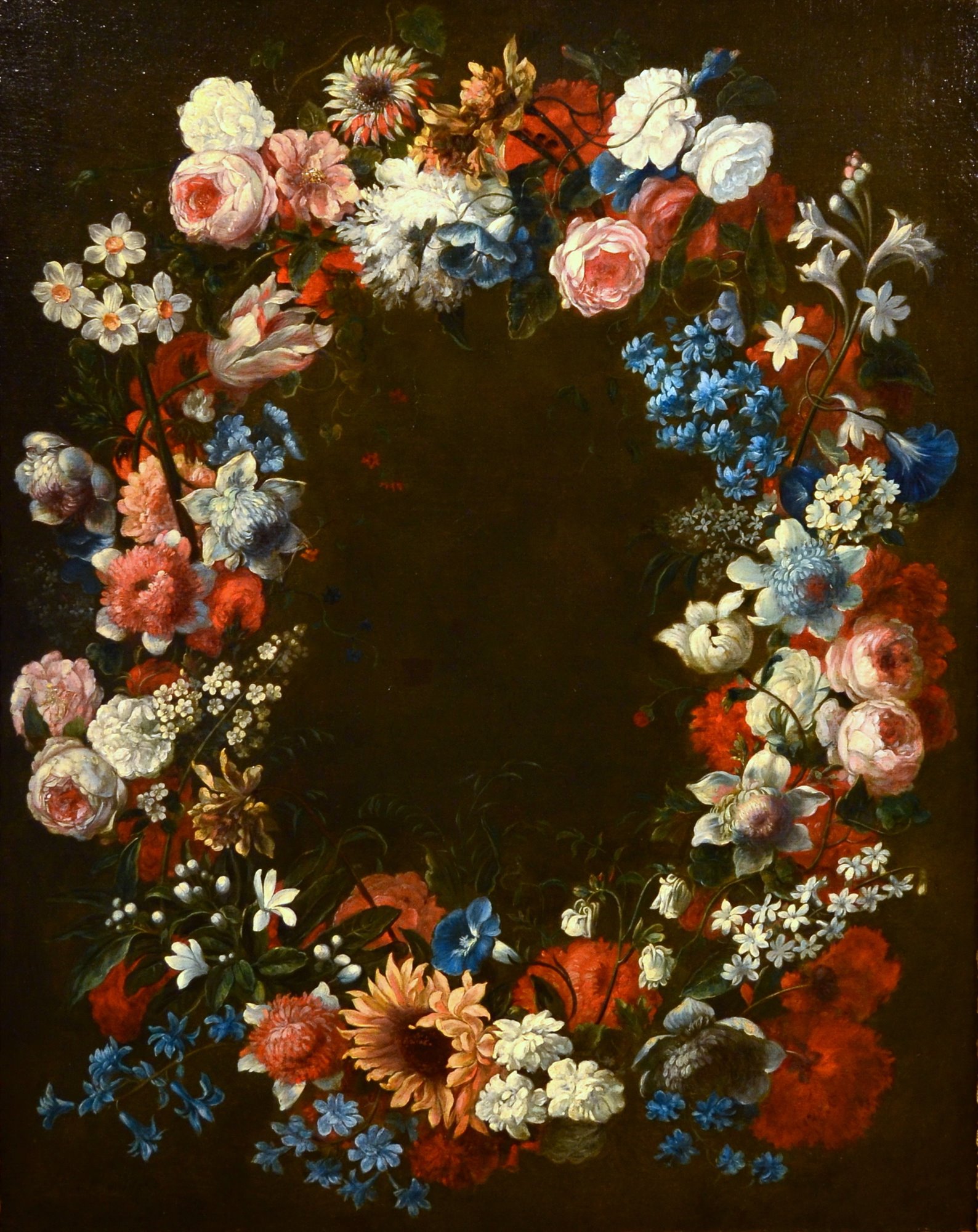 Grande ghirlanda di fiori (opera firmata)