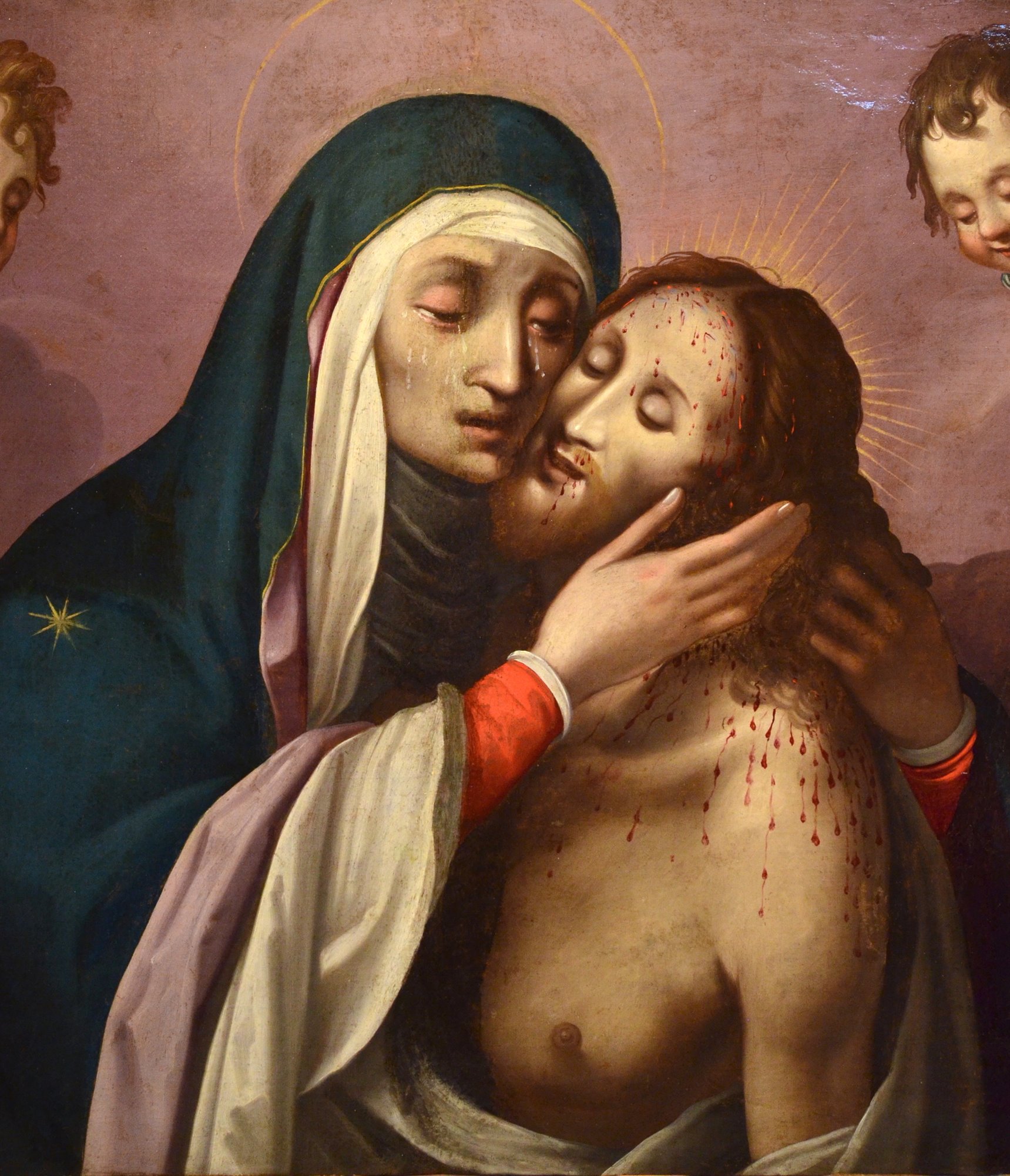 La Pietà con due cherubini