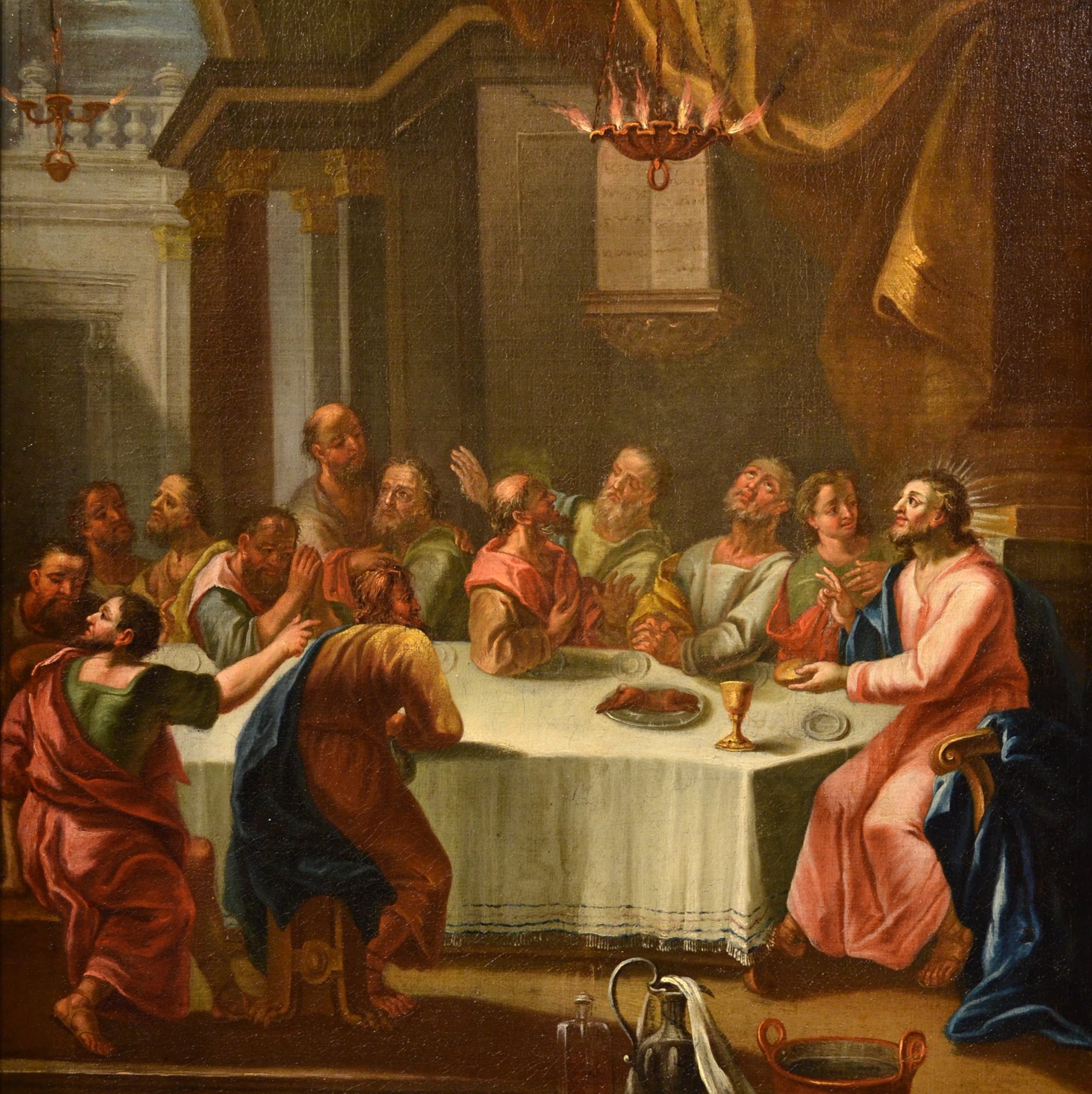 L Ultima Cena Jacopo Marieschi Venezia 1711 1794 Antique Paintings