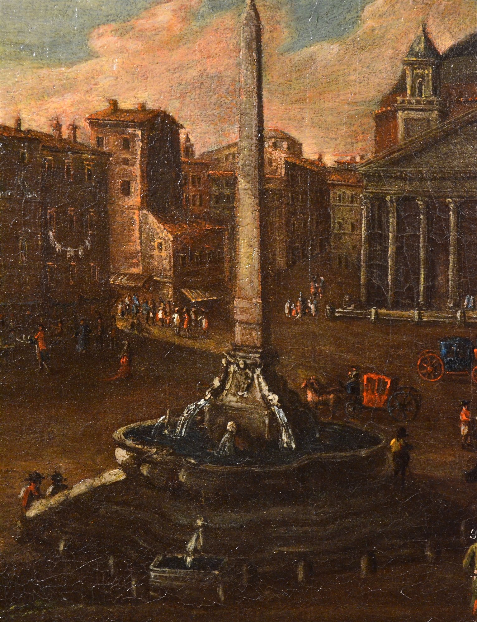 Veduta di Roma con Piazza della Rotonda e il Pantheon