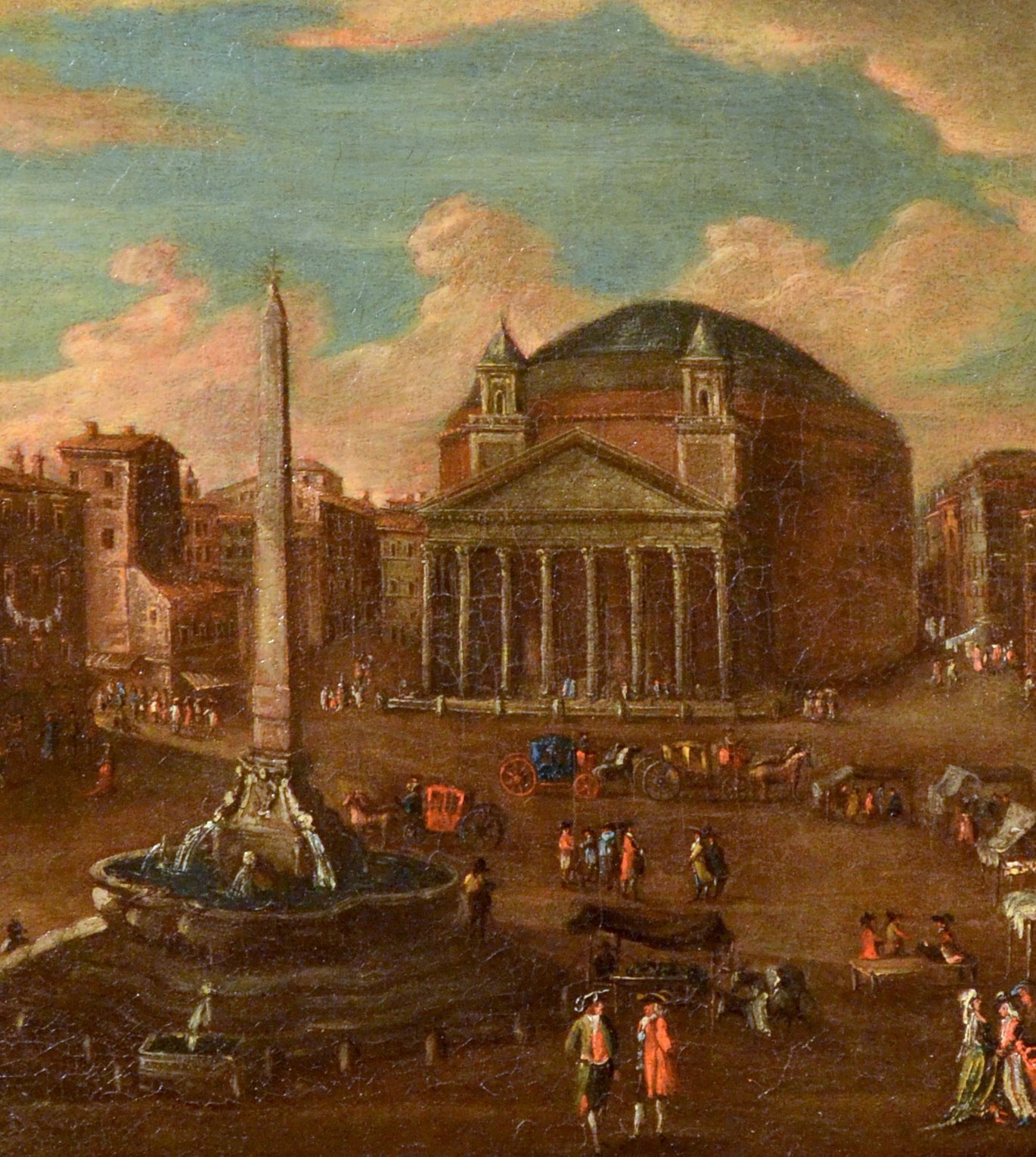 Veduta di Roma con Piazza della Rotonda e il Pantheon