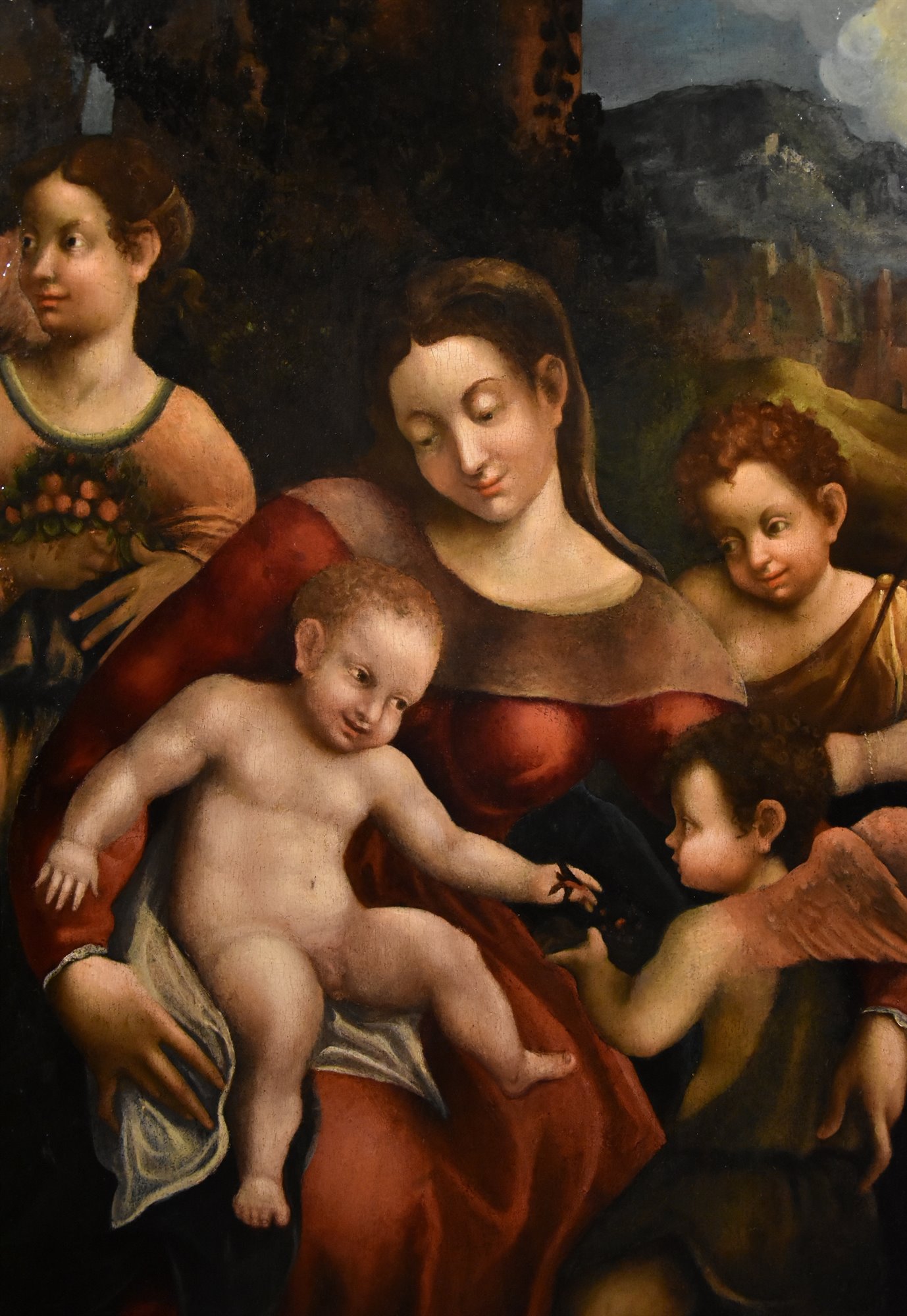 Madonna col Bambino, due angeli e San Giovanni Battista