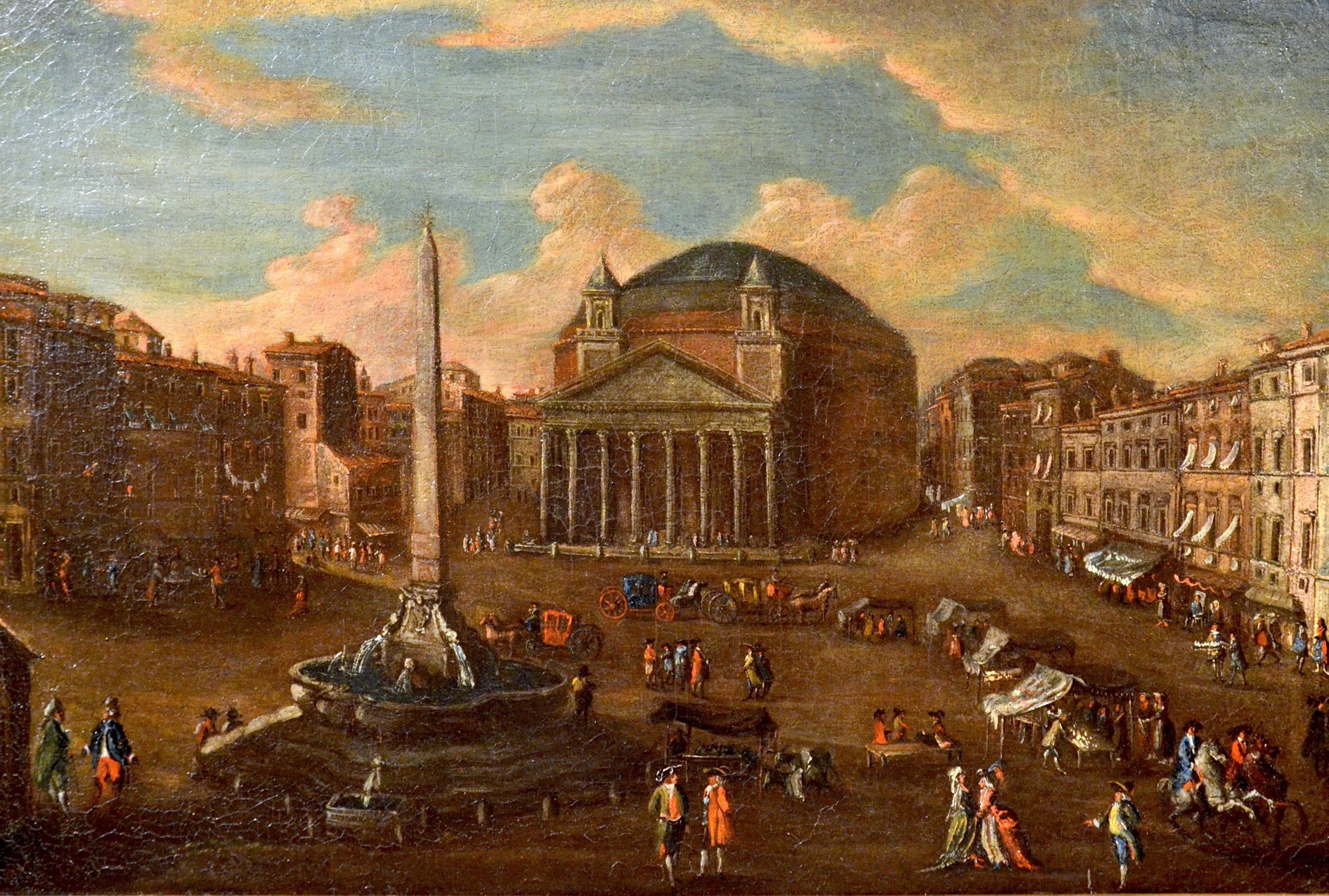 Veduta di Roma con Piazza della Rotonda e il Pantheon