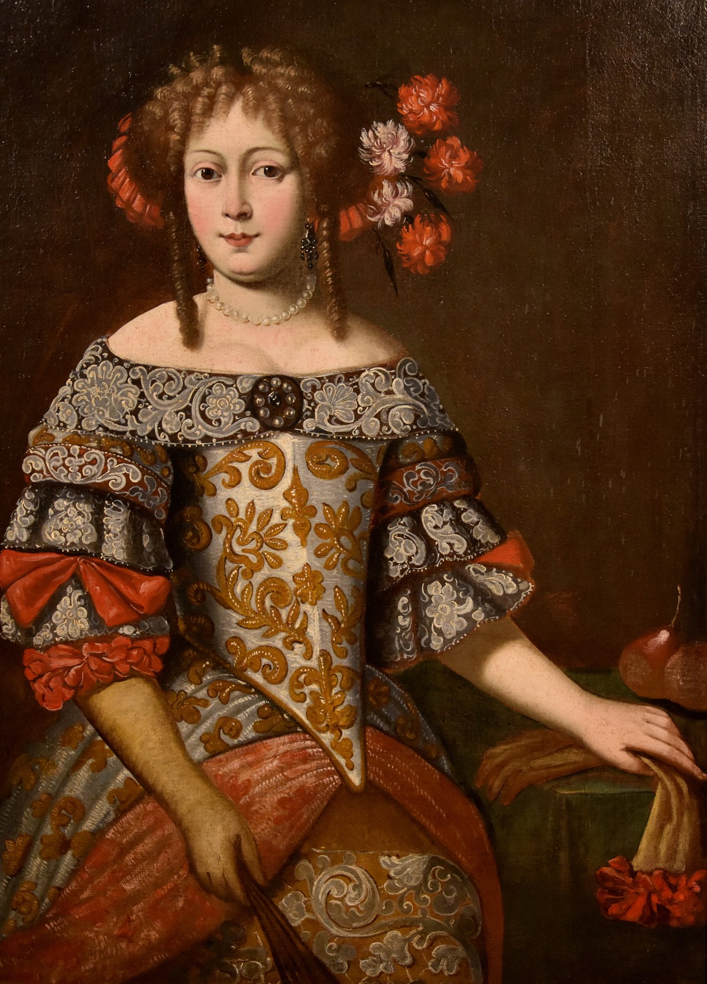 Ritratto di gentildonna con guanti e ventaglio