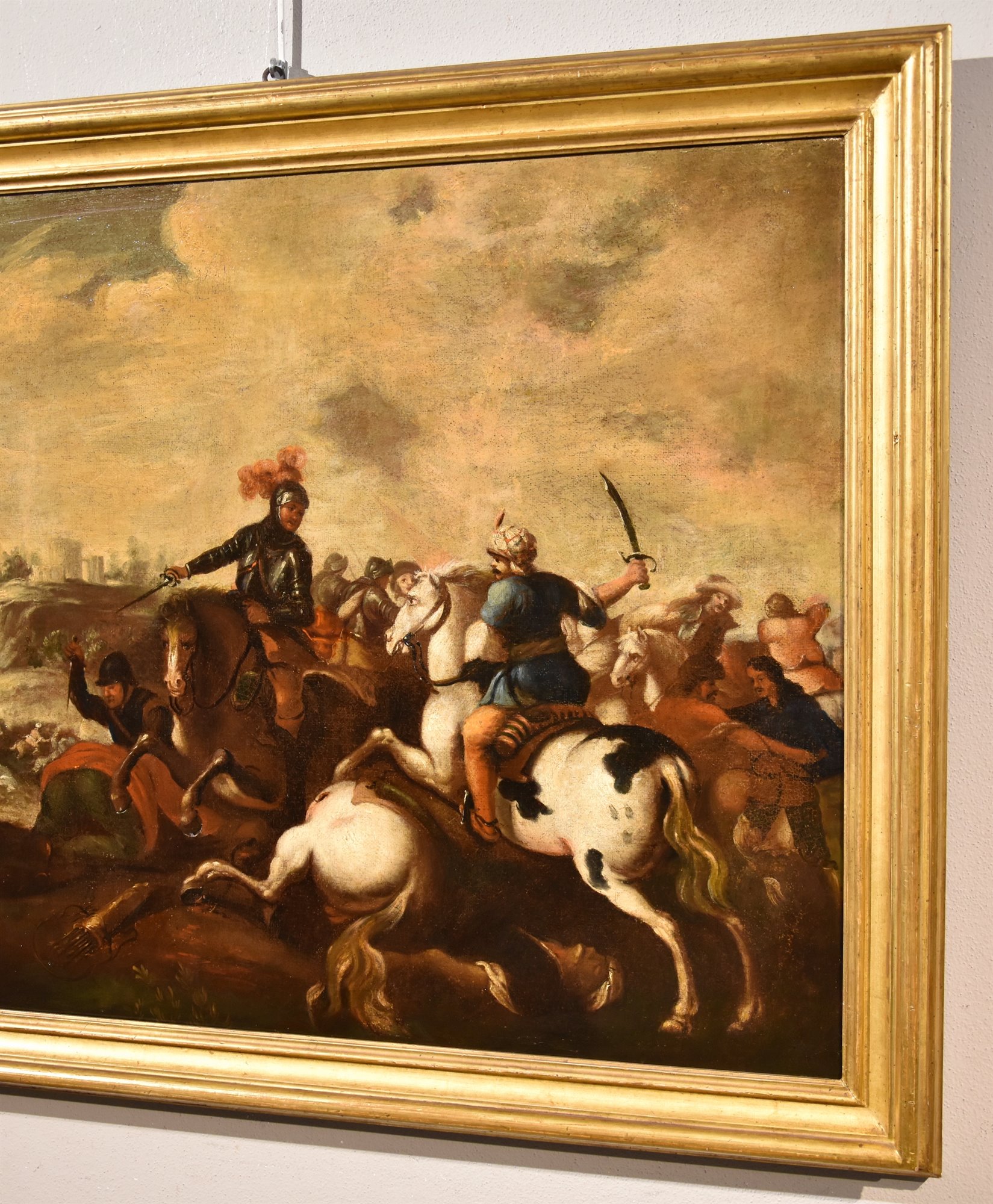 Battaglia tra cavalieri Turchi e Cristiani