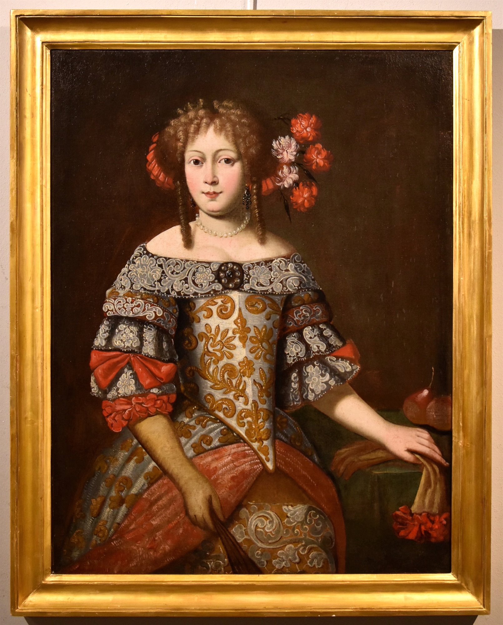 Ritratto di gentildonna con guanti e ventaglio