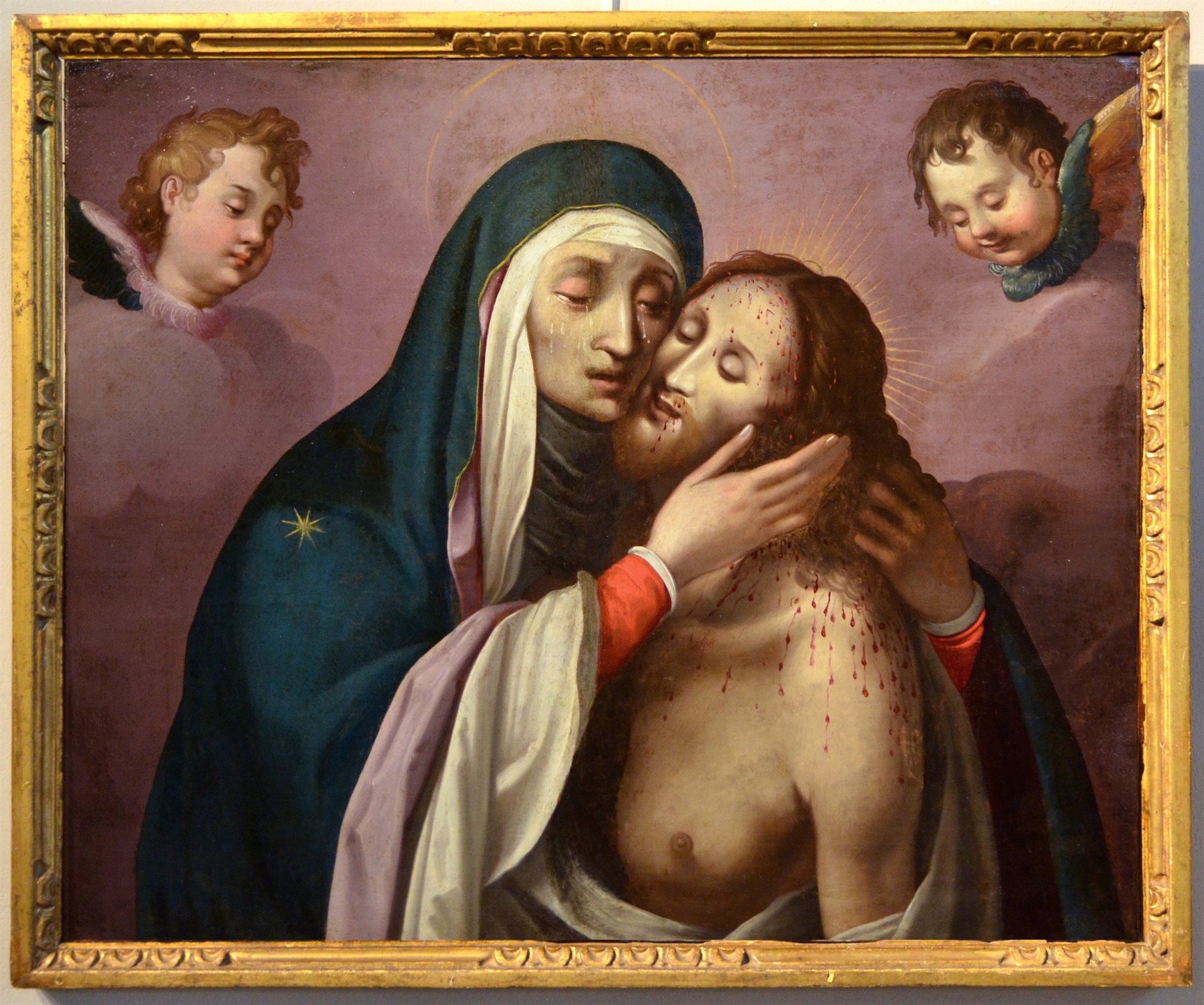 La Pietà con due cherubini