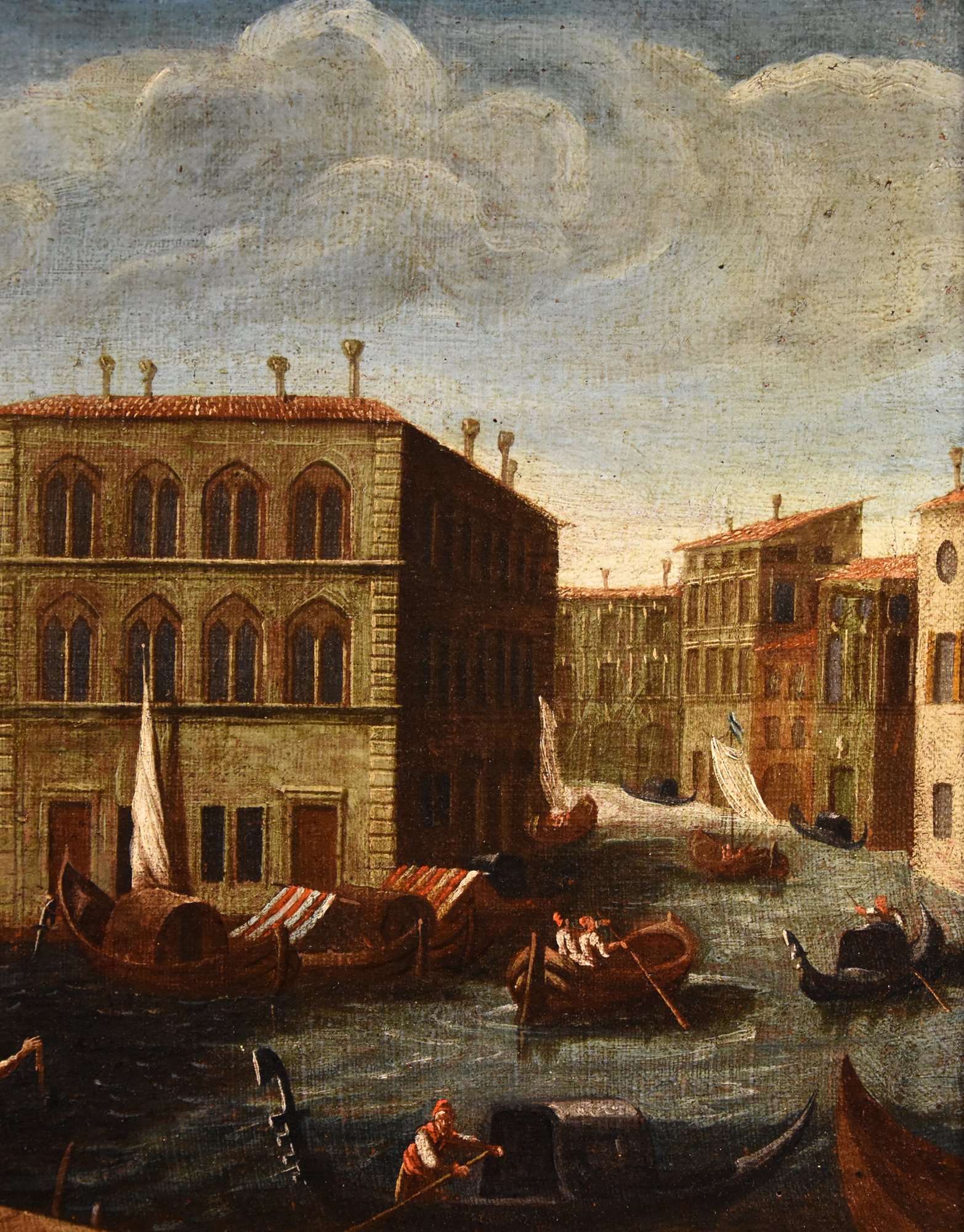 Veduta del Ponte di Rialto e del Palazzo dei Camerlenghi a Venezia