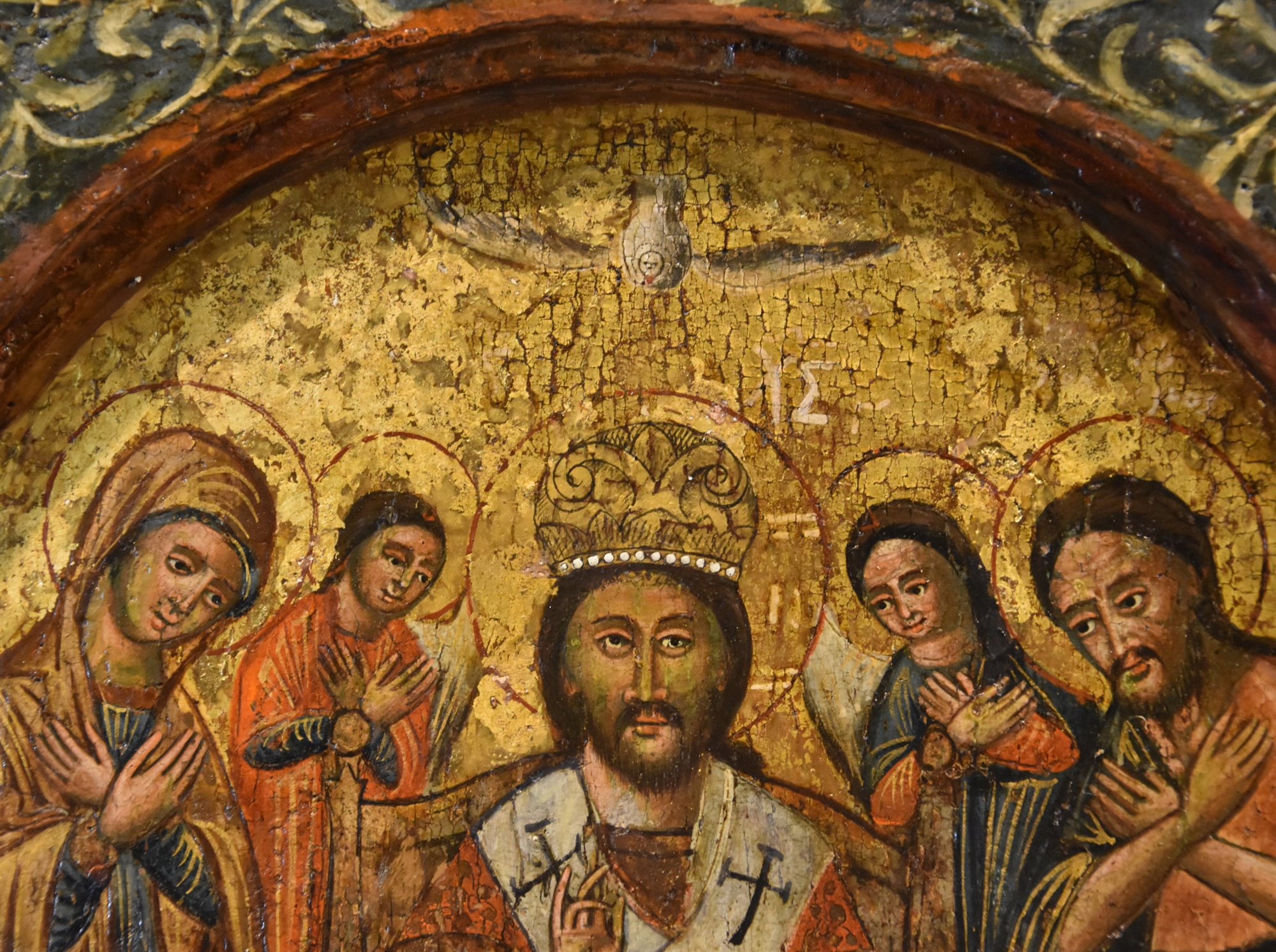 Trittico fondo oro con la Deesis