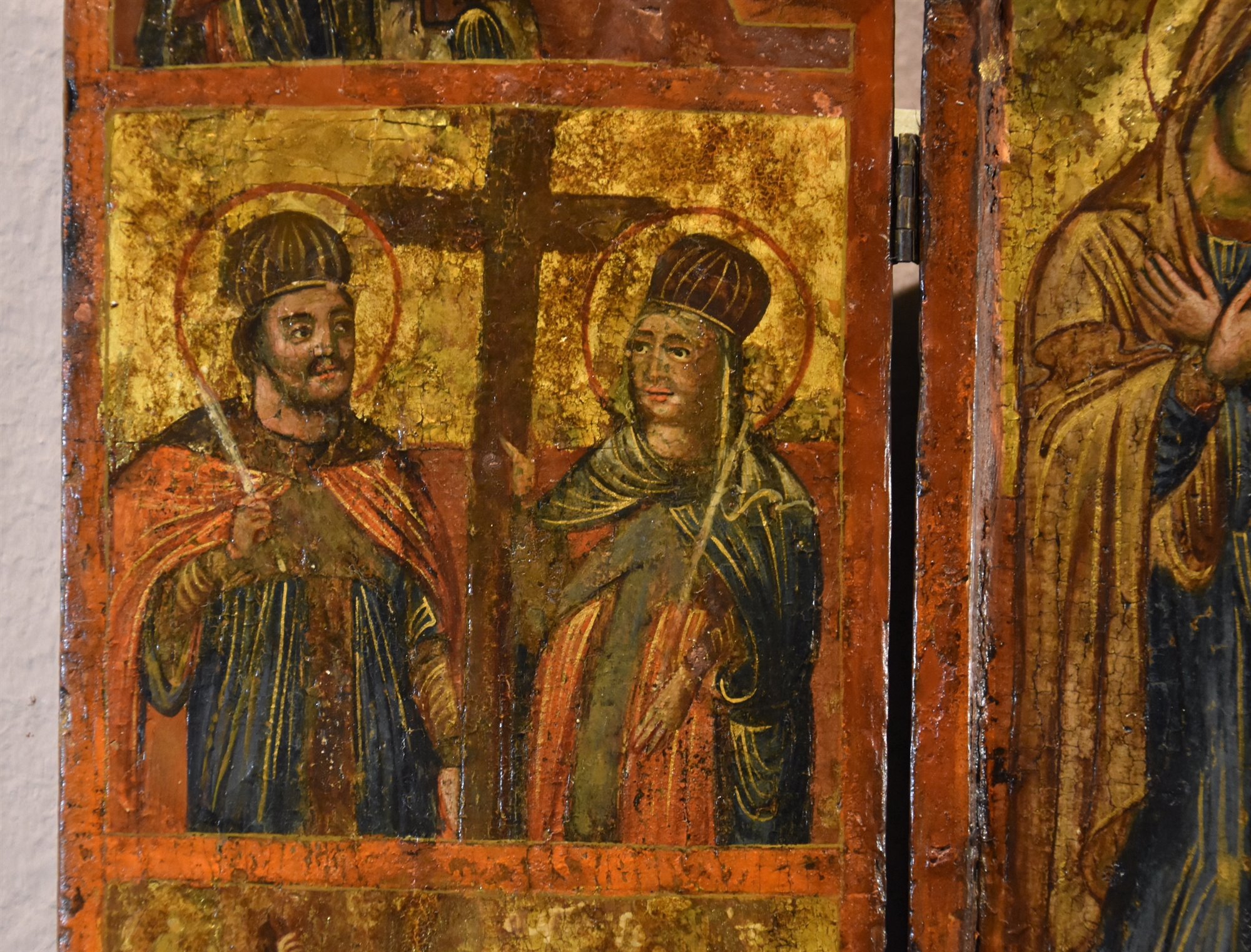 Trittico fondo oro con la Deesis