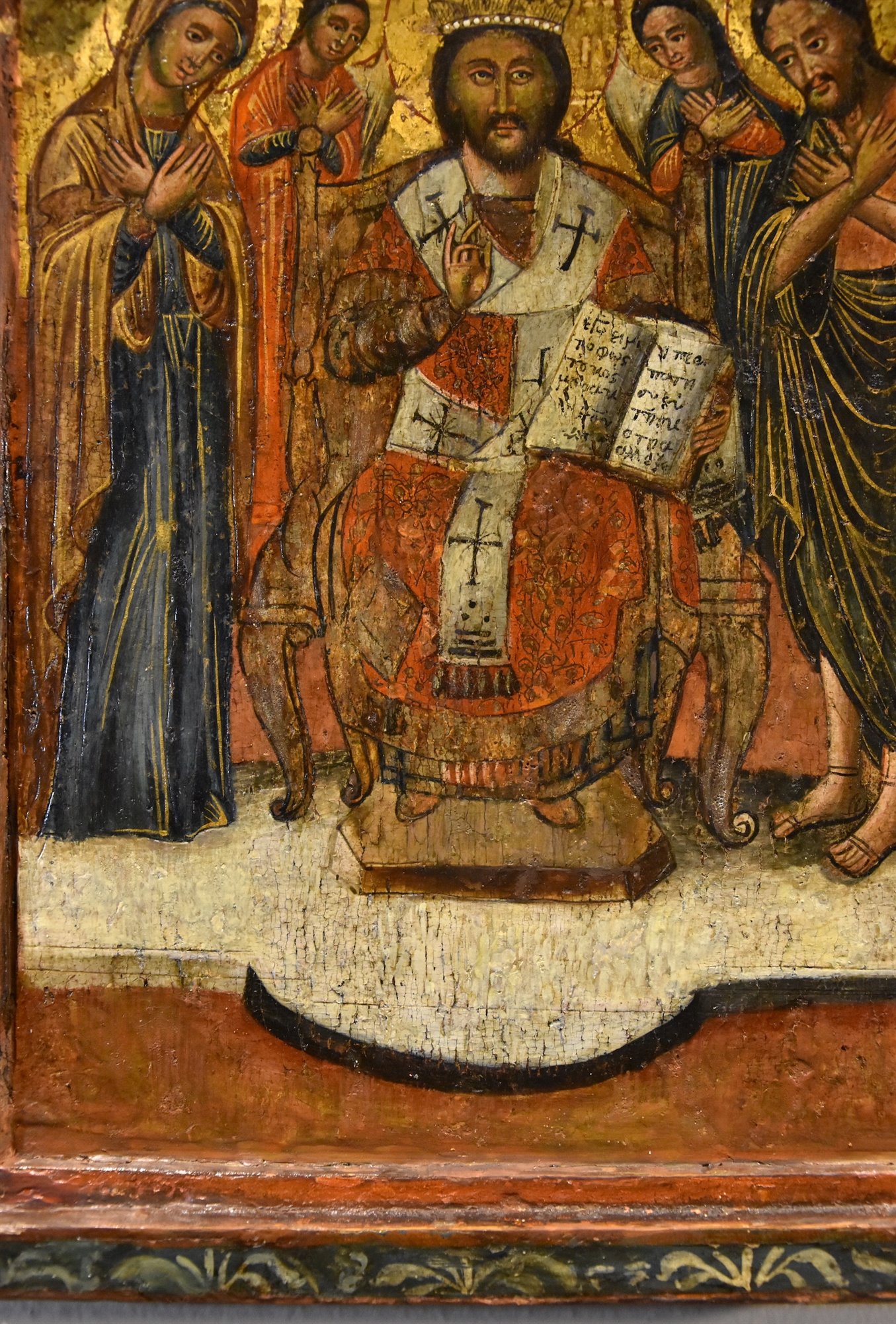 Trittico fondo oro con la Deesis