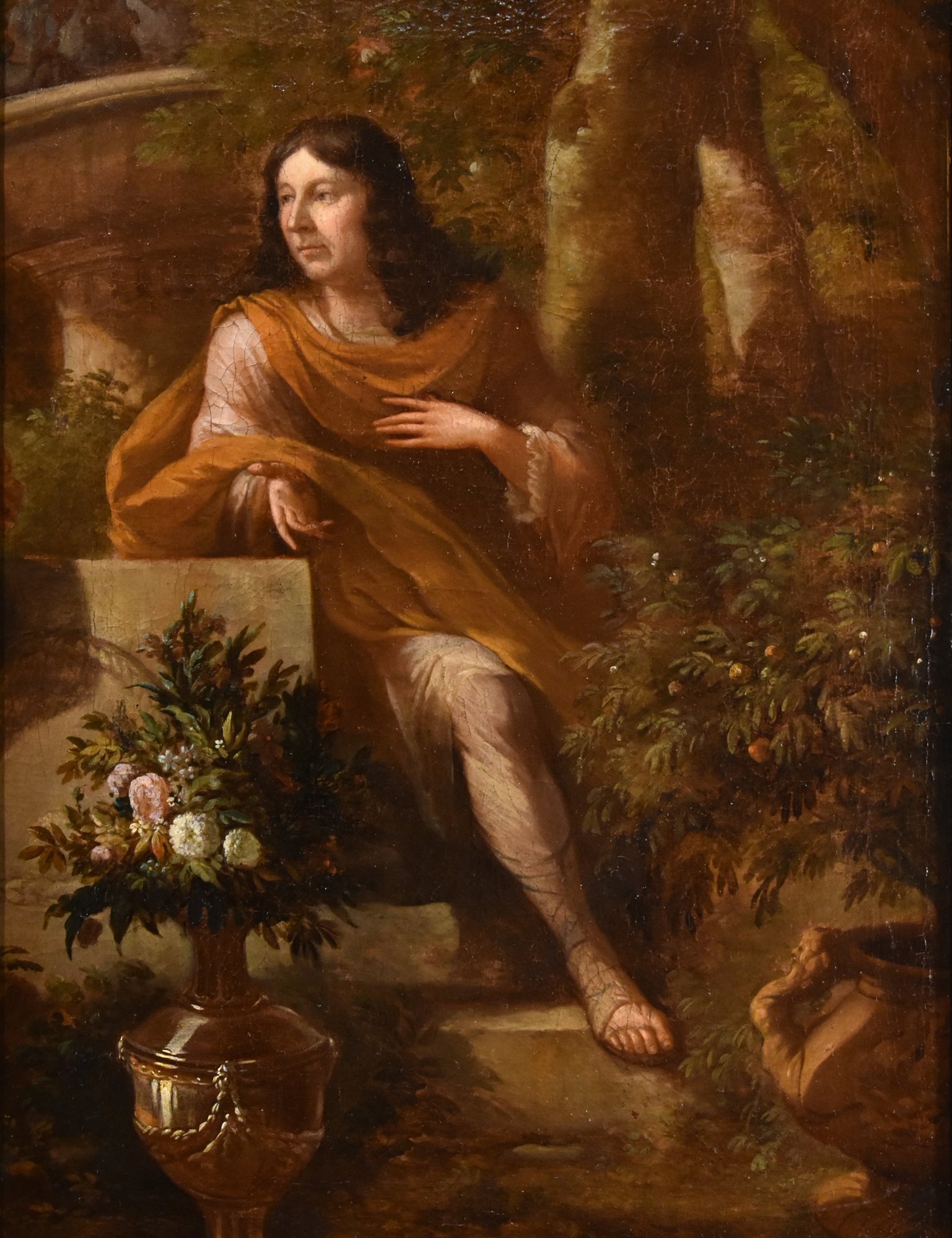 Ritratto di gentiluomo in un giardino