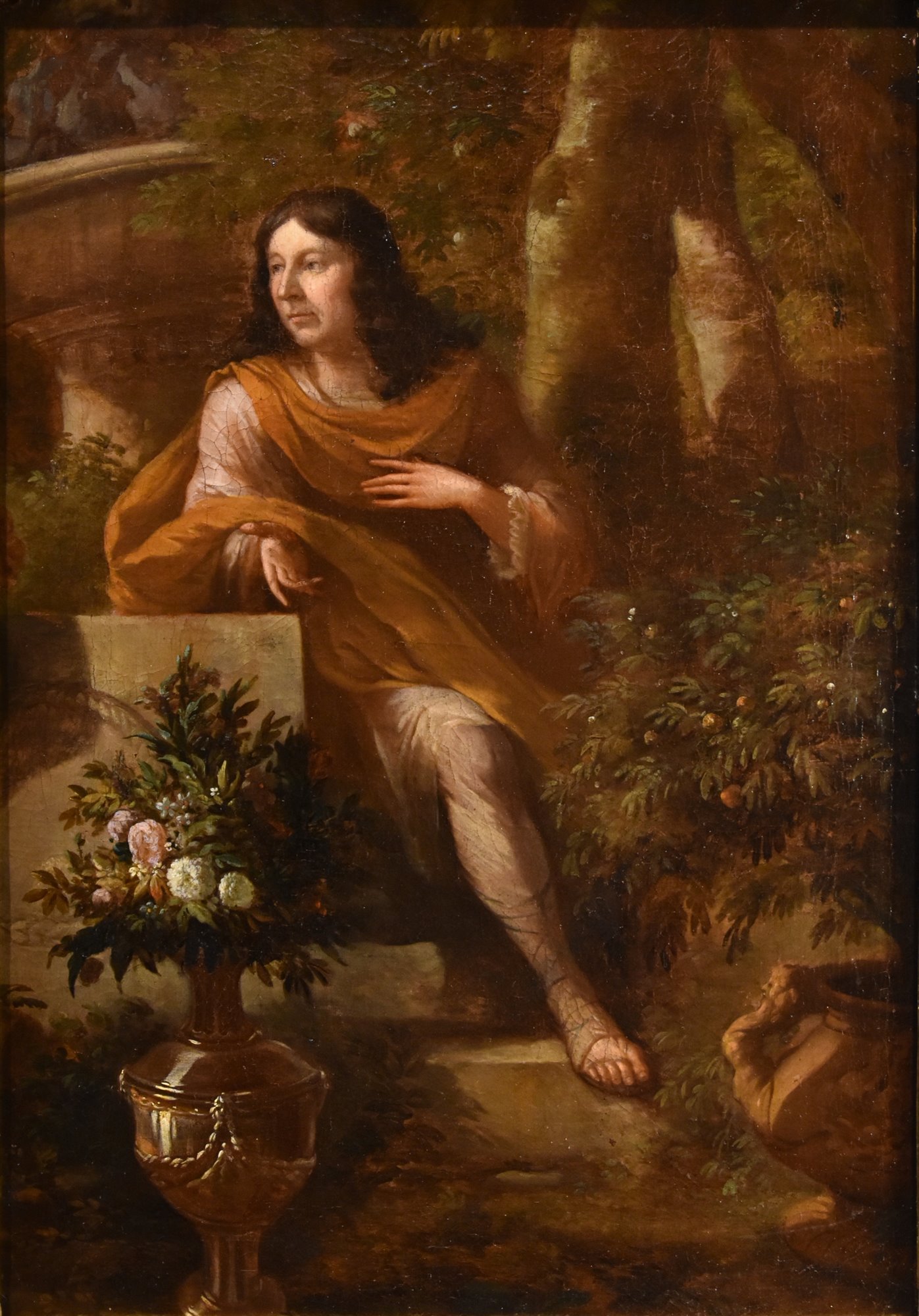 Ritratto di gentiluomo in un giardino