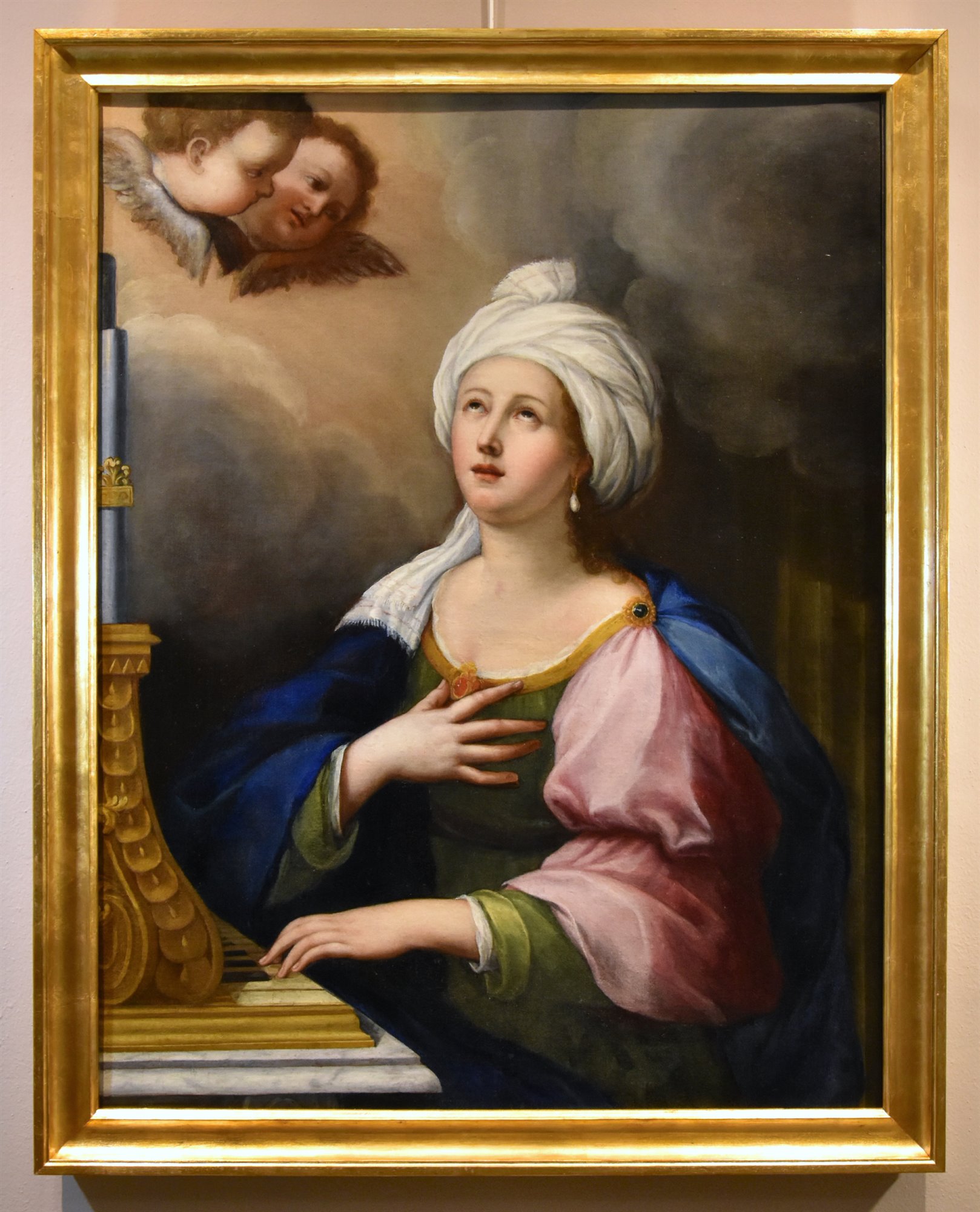 Santa Cecilia e due cherubini