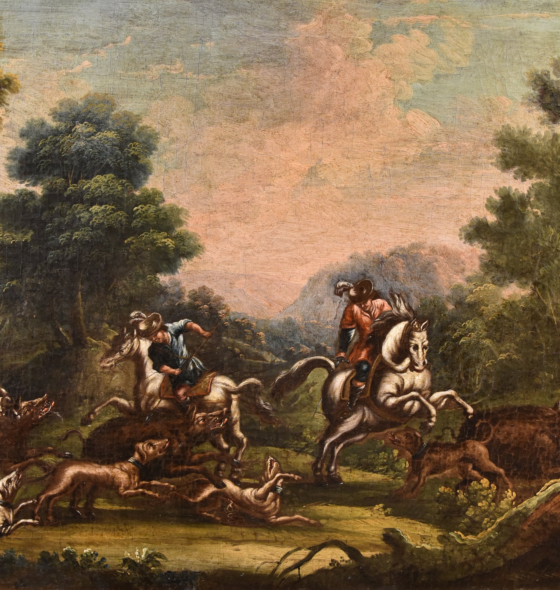 Paesaggio con caccia al cinghiale