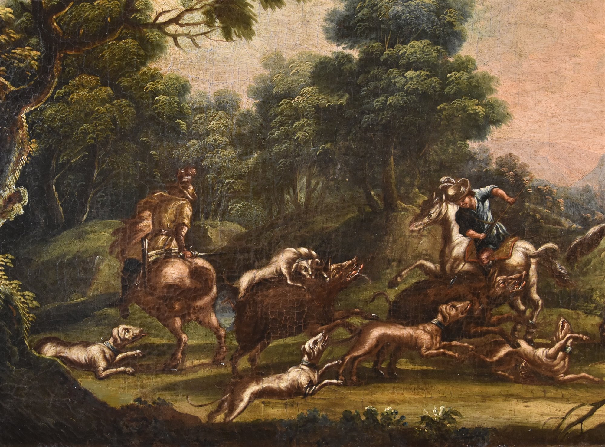 Paesaggio con caccia al cinghiale