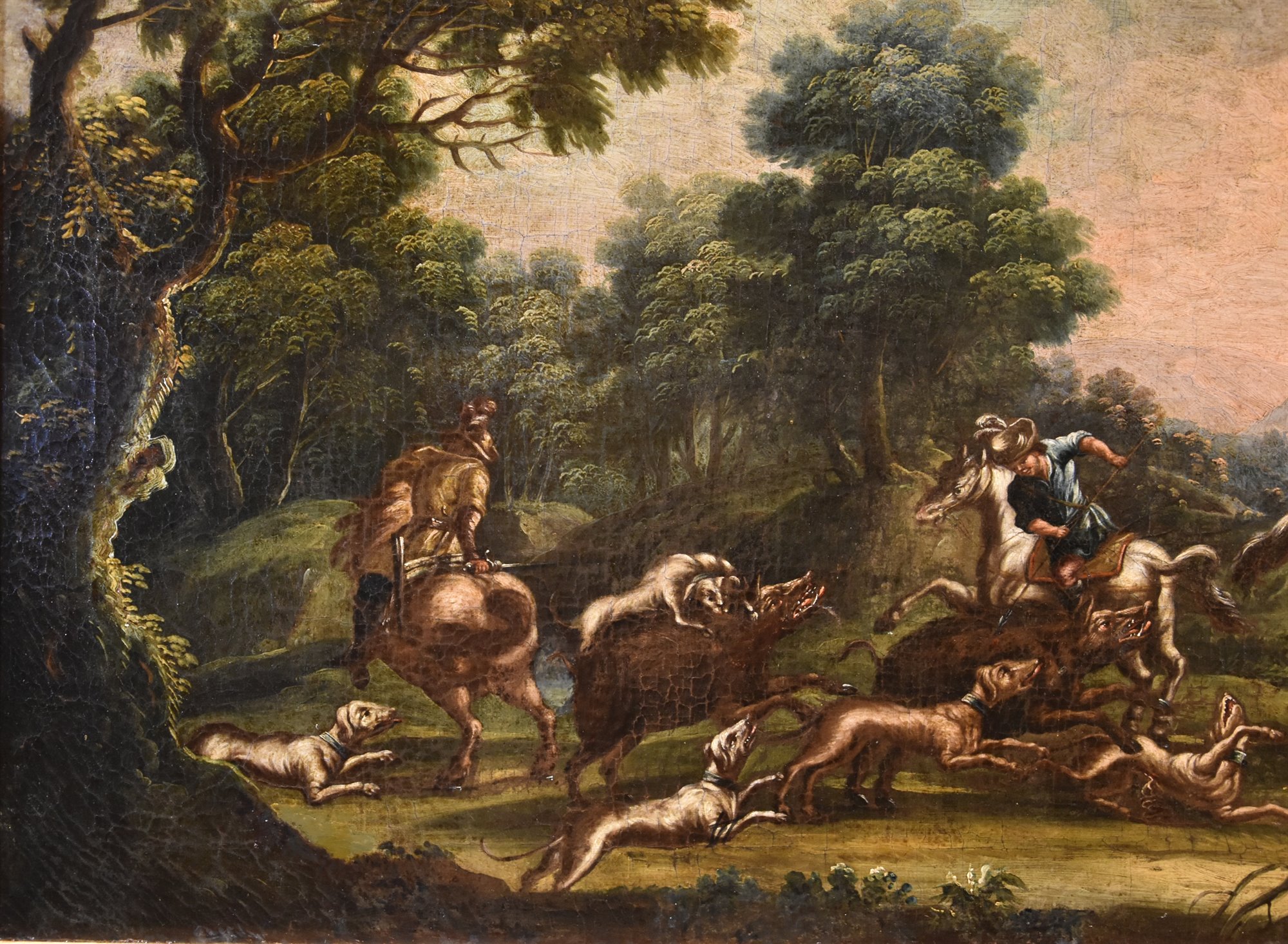 Paesaggio con caccia al cinghiale
