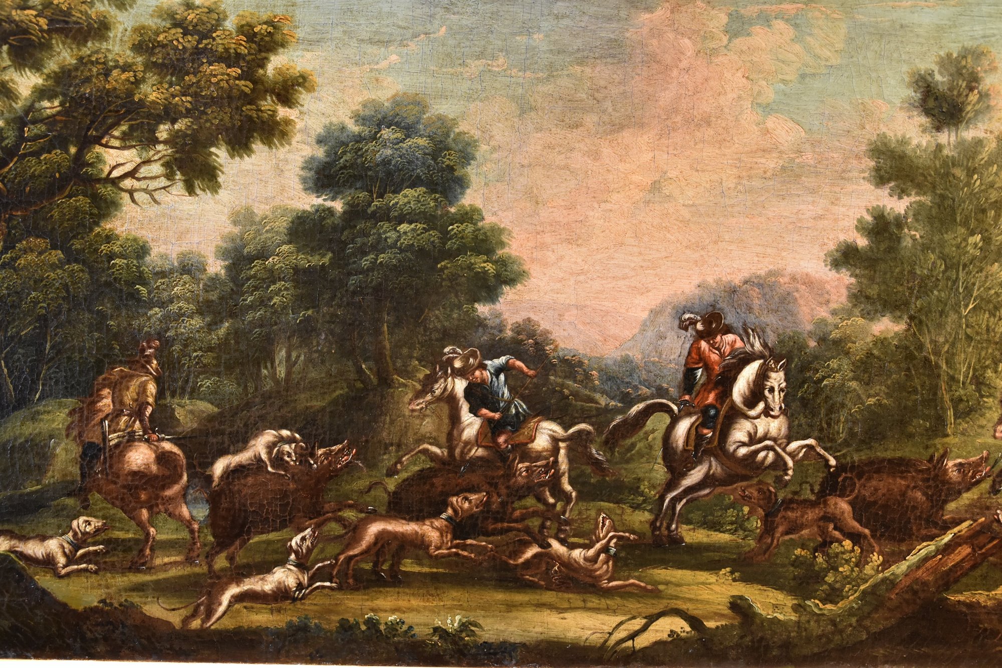 Paesaggio con caccia al cinghiale