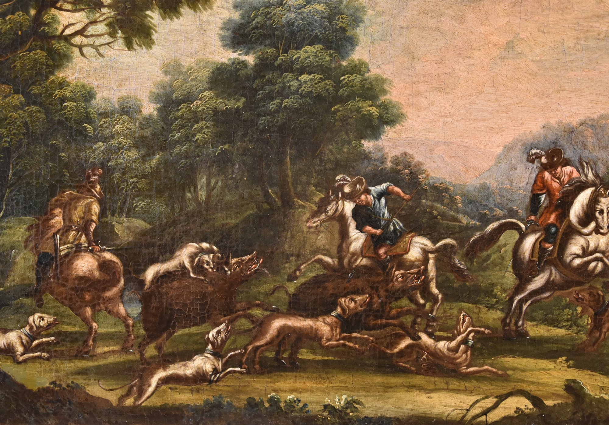 Paesaggio con caccia al cinghiale