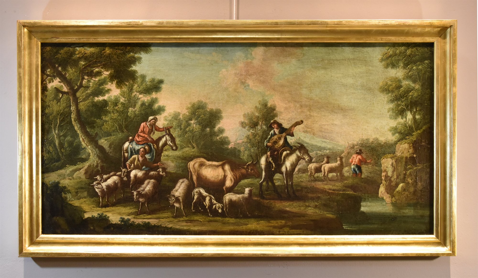 Paesaggio con idillio pastorale