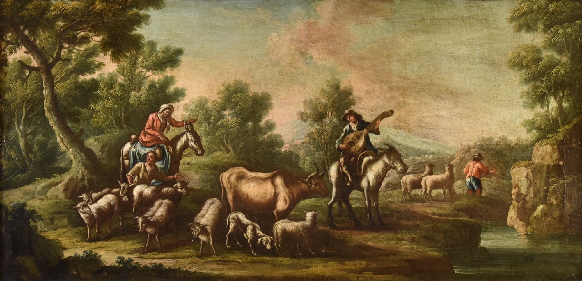 Paesaggio con idillio pastorale