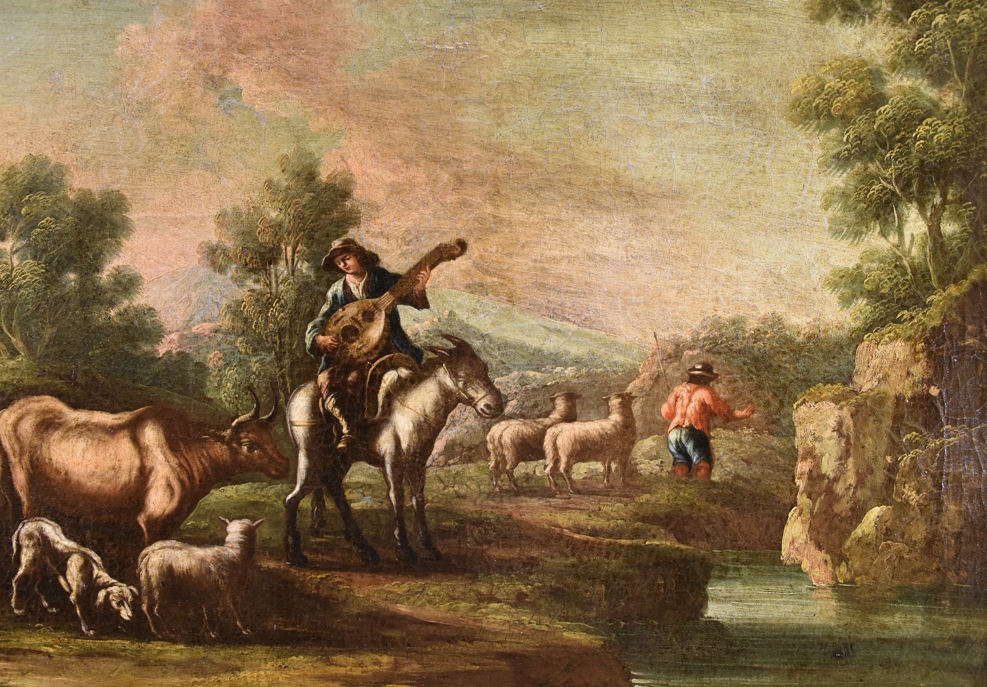 Paesaggio con idillio pastorale