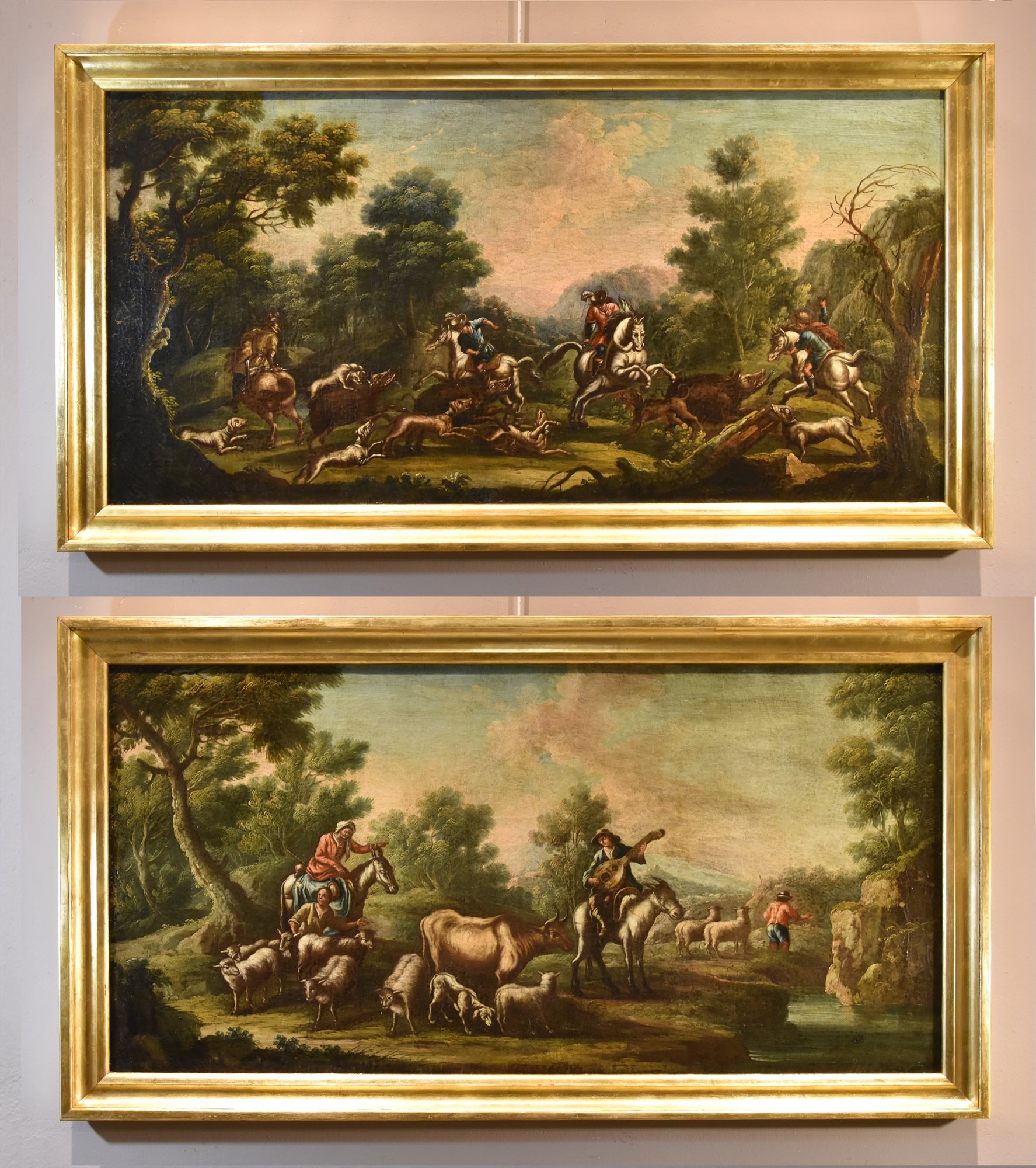 Paesaggio con caccia al cinghiale