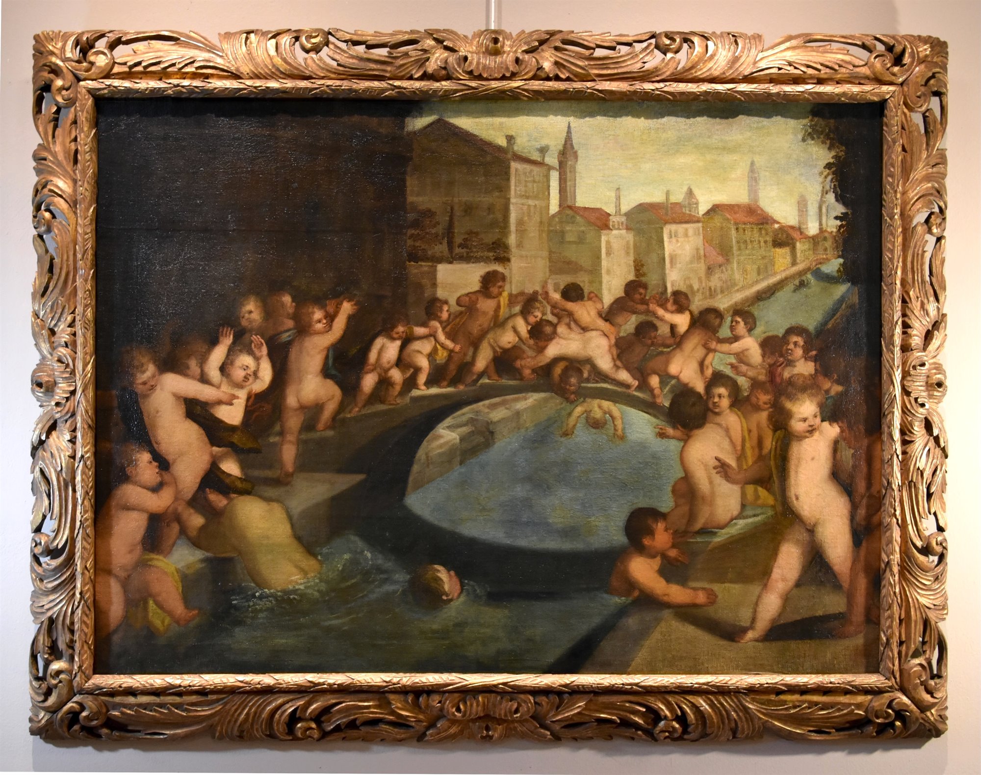 Lotta di putti sul ponte dei Pugni a Venezia