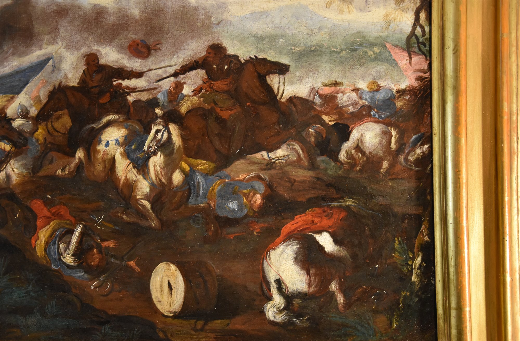 Battaglia tra cavallerie cristiana e turca