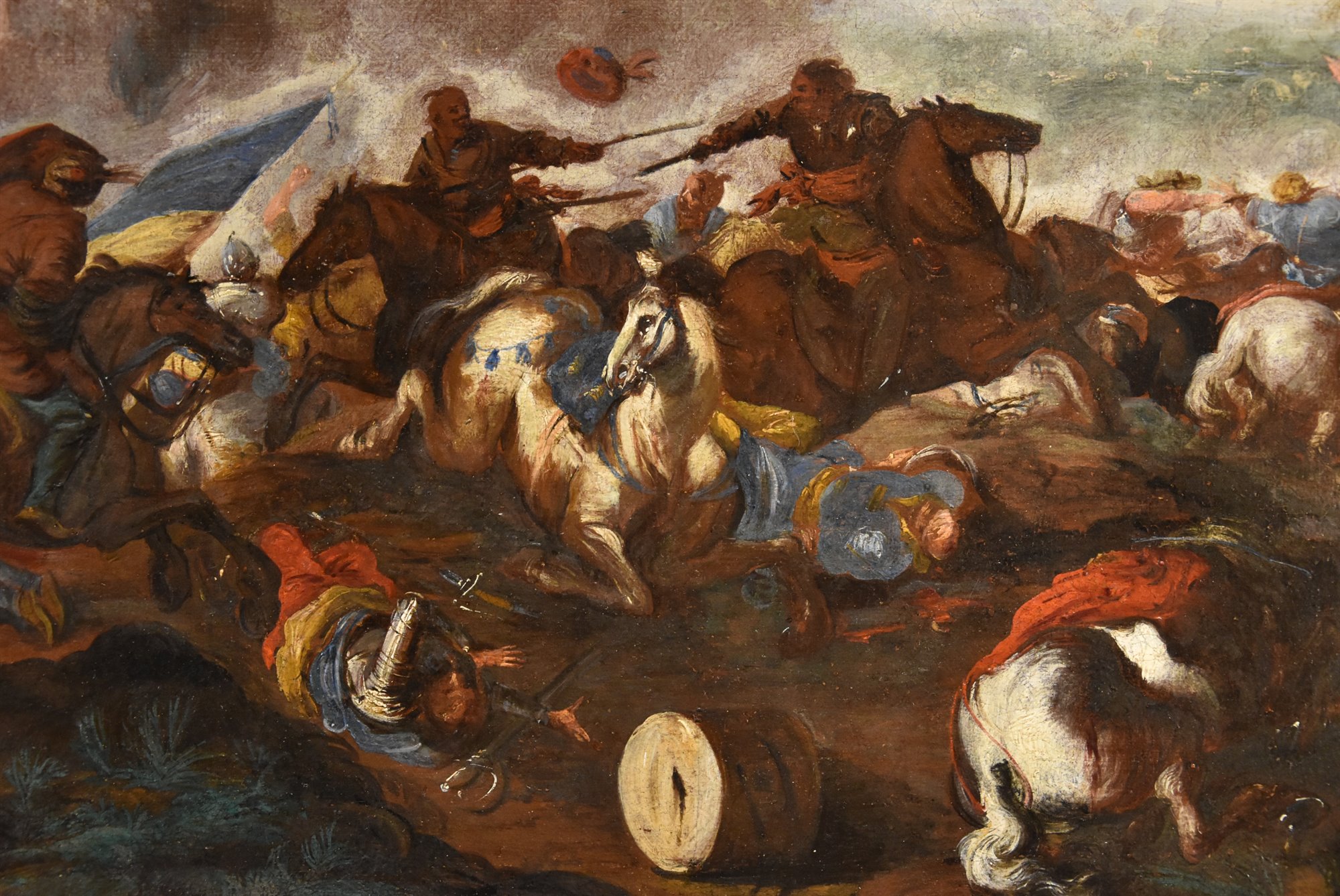 Battaglia tra cavallerie cristiana e turca