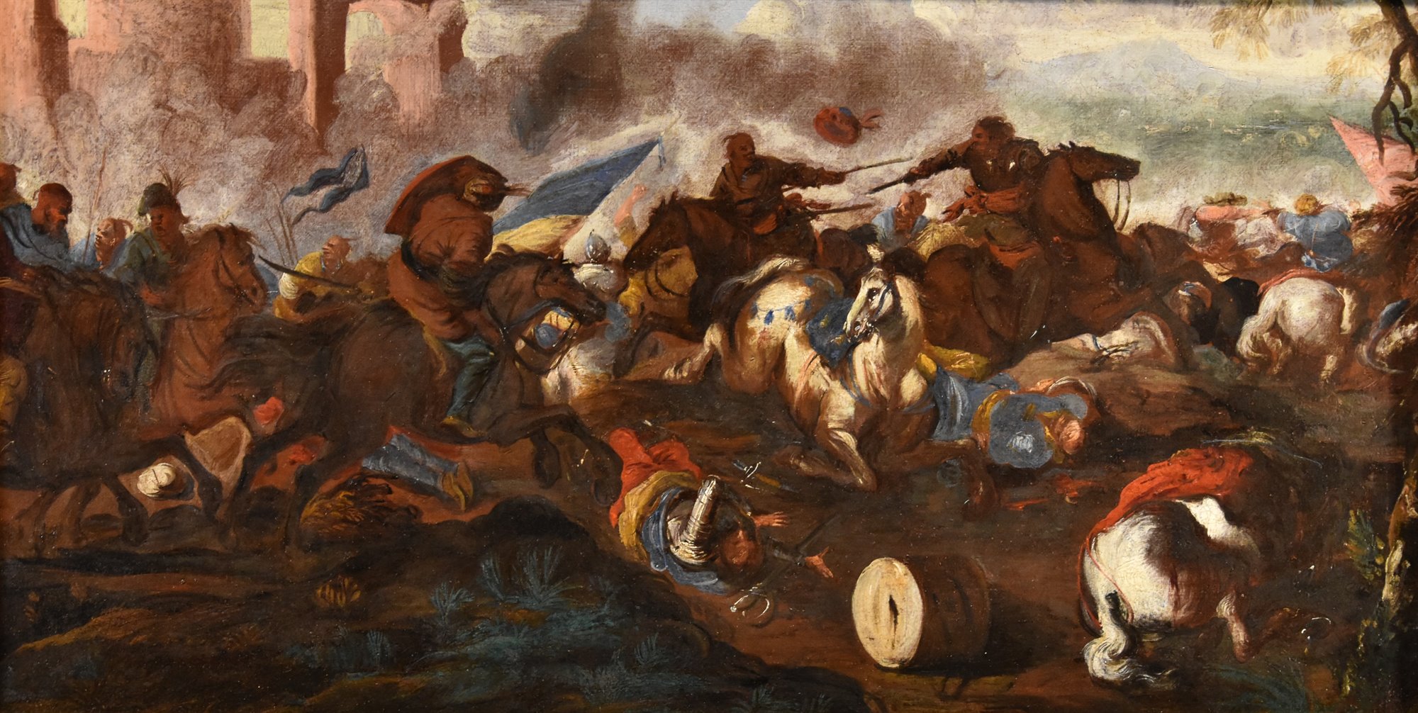 Battaglia tra cavallerie cristiana e turca