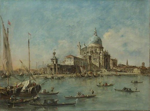 Coppia di vedute di Venezia