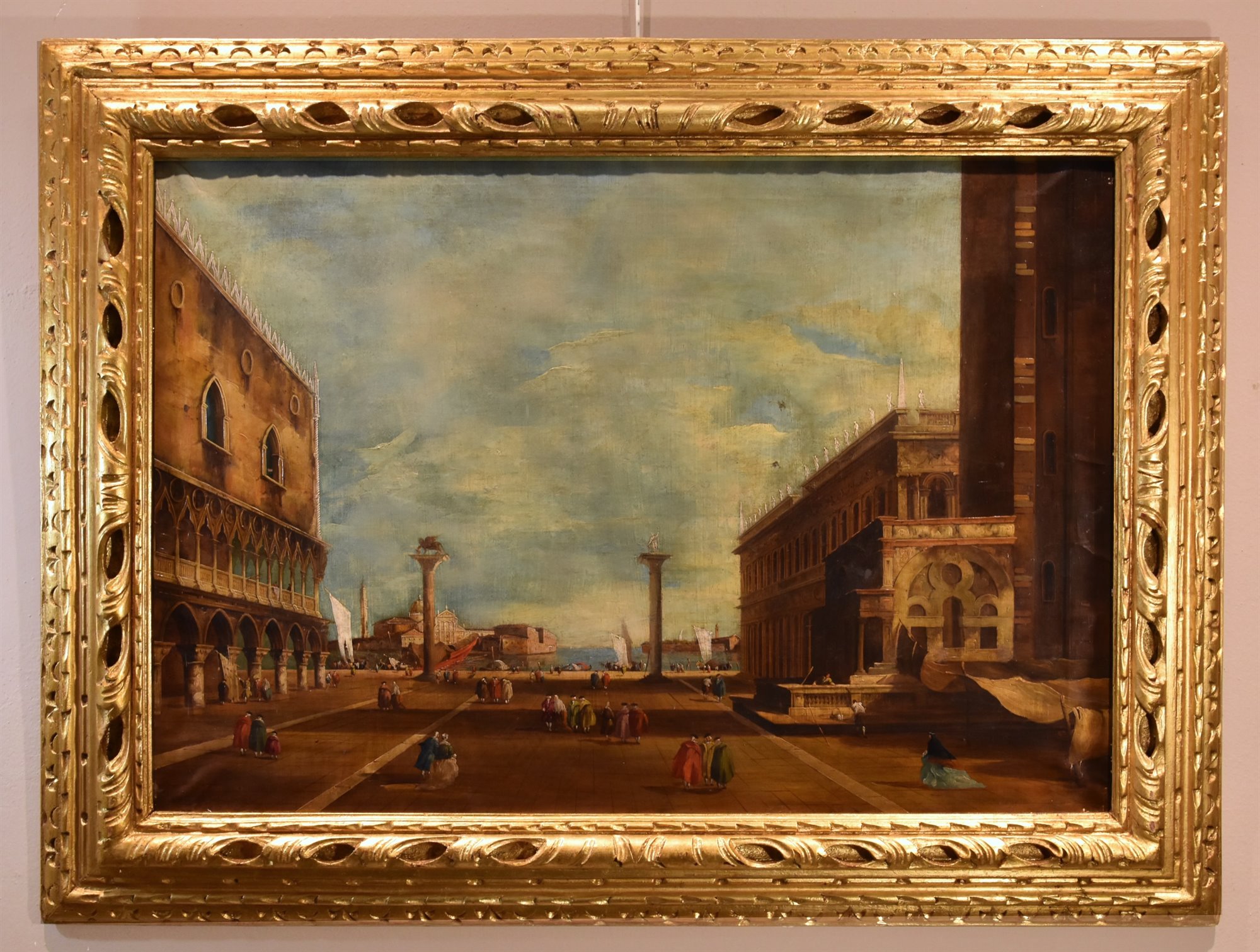 Piazzetta di San Marco verso il Bacino e San Giorgio Maggiore a Venezia