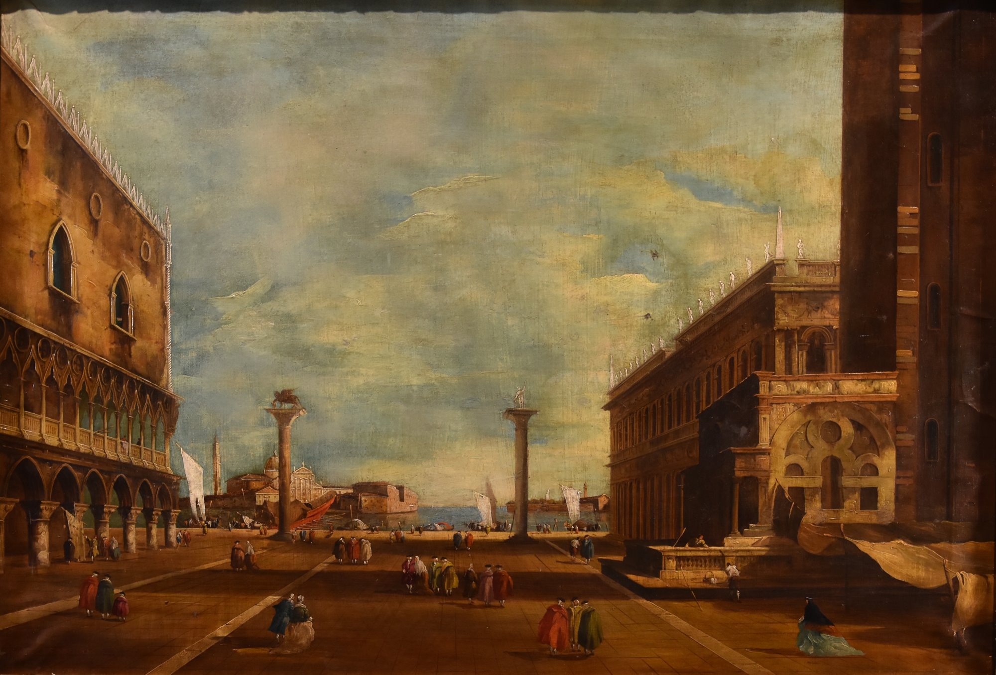 Piazzetta di San Marco verso il Bacino e San Giorgio Maggiore a Venezia