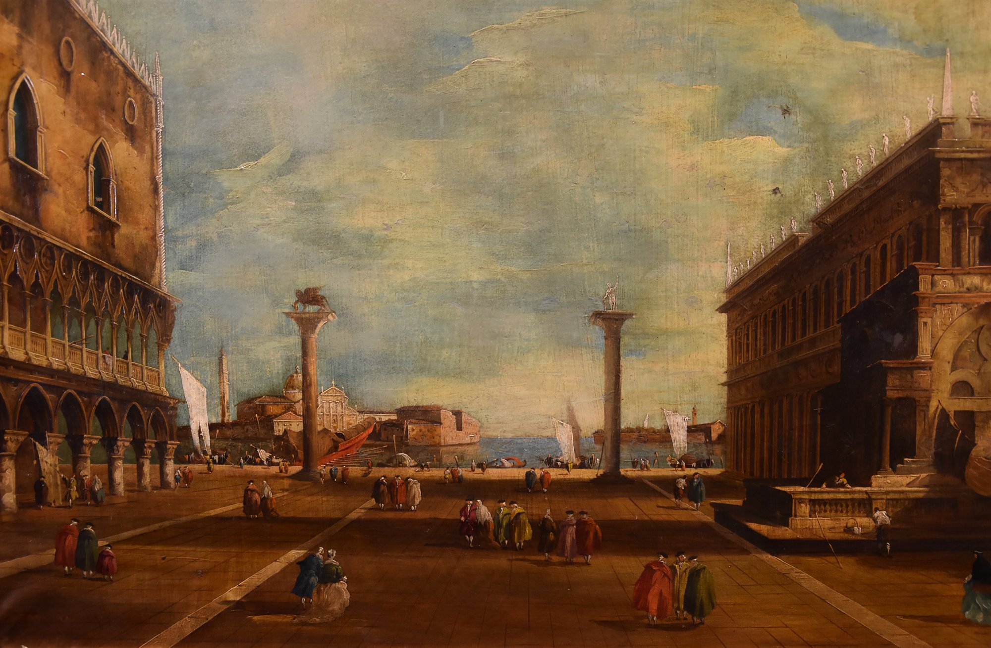 Piazzetta di San Marco verso il Bacino e San Giorgio Maggiore a Venezia