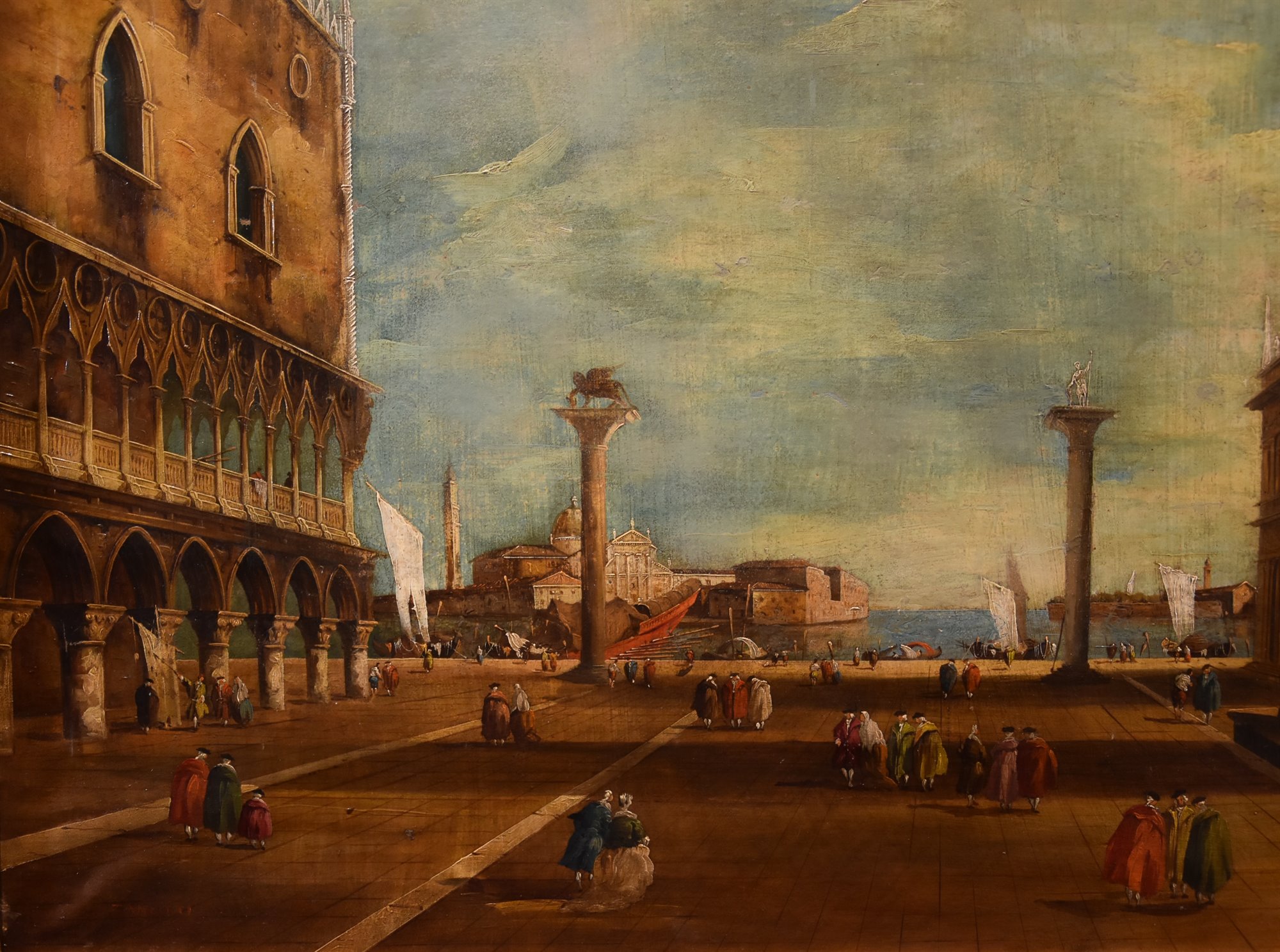 Piazzetta di San Marco verso il Bacino e San Giorgio Maggiore a Venezia