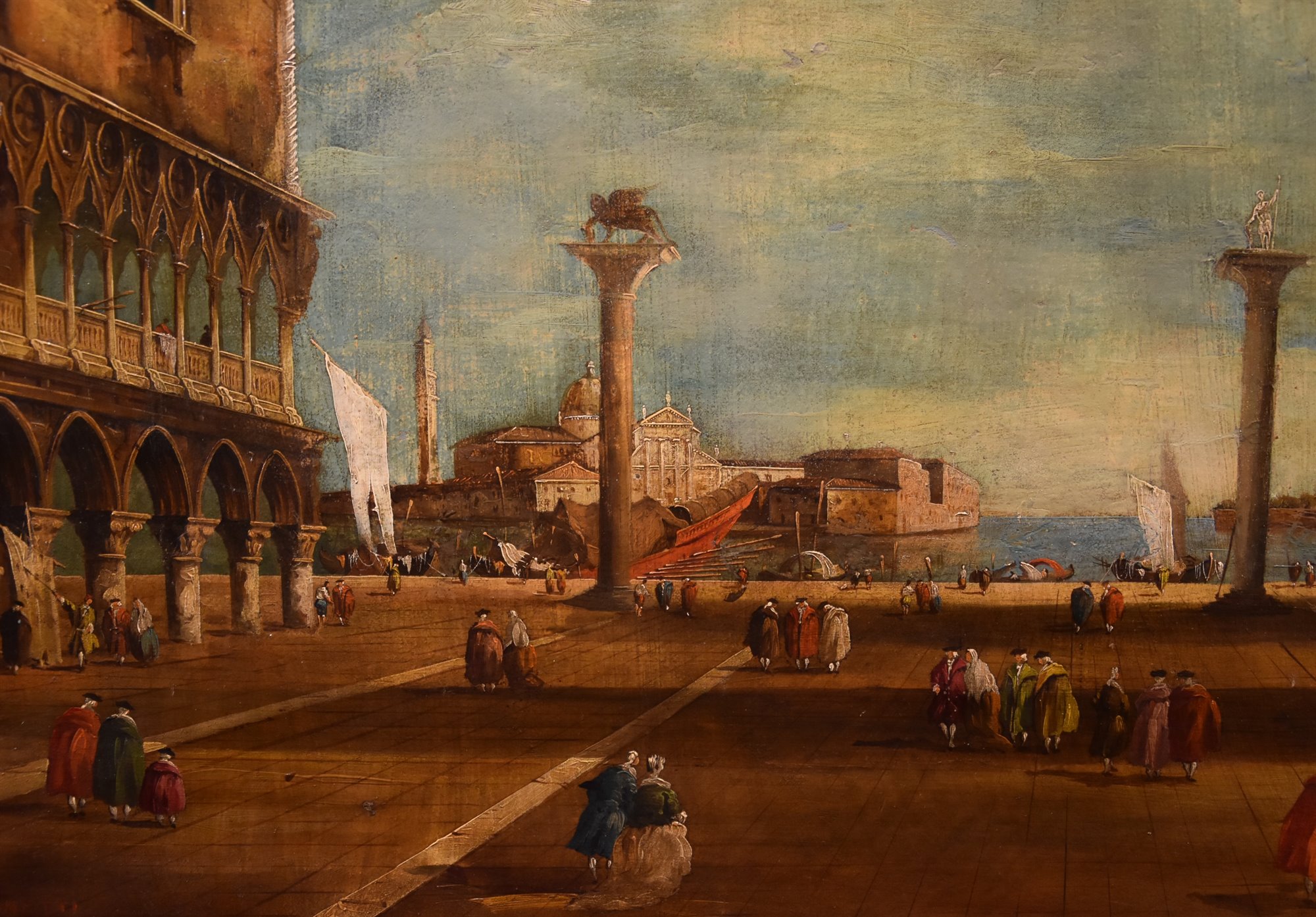 Piazzetta di San Marco verso il Bacino e San Giorgio Maggiore a Venezia