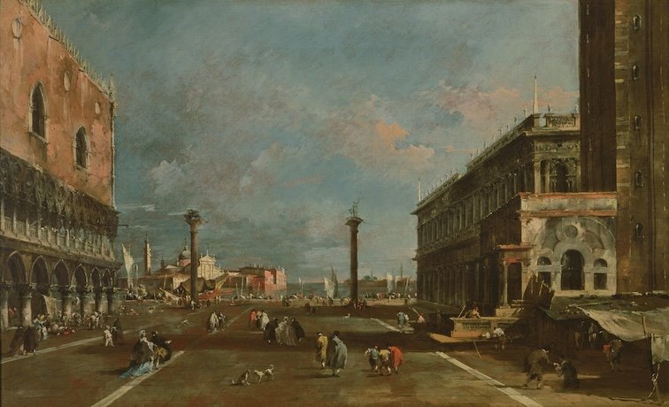 Piazzetta di San Marco verso il Bacino e San Giorgio Maggiore a Venezia