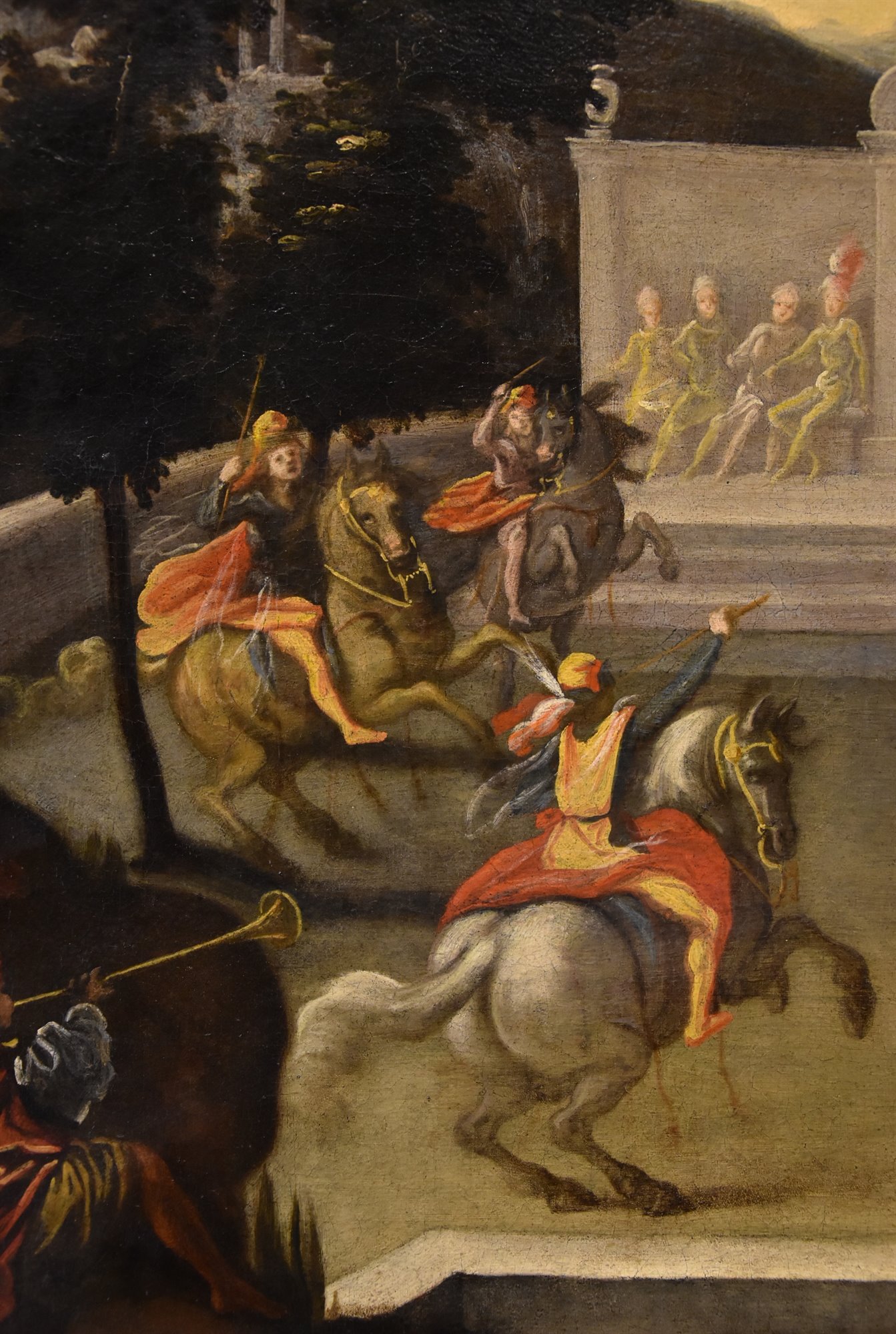 Giardino rinascimentale con festa cavalleresca