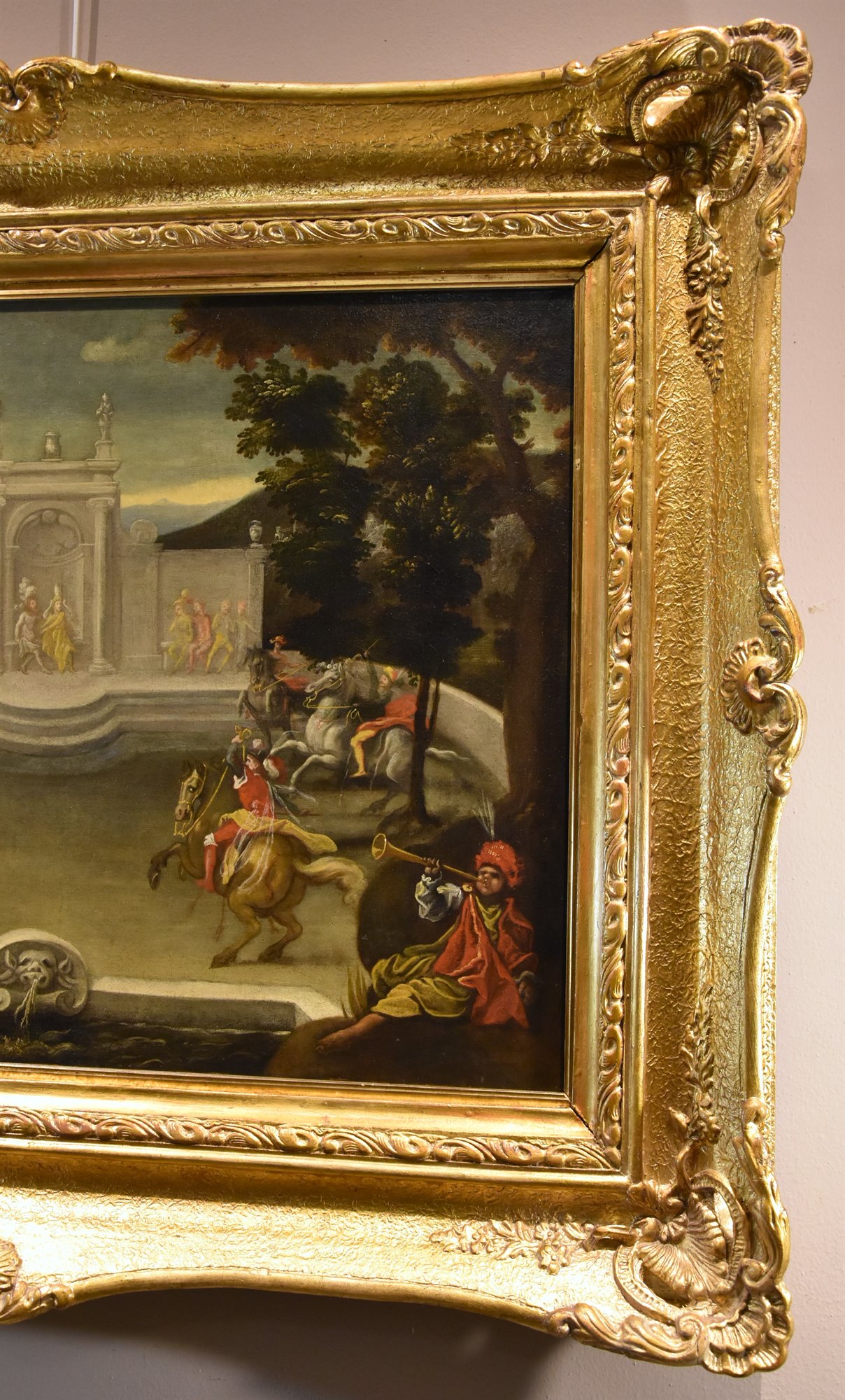 Giardino rinascimentale con festa cavalleresca