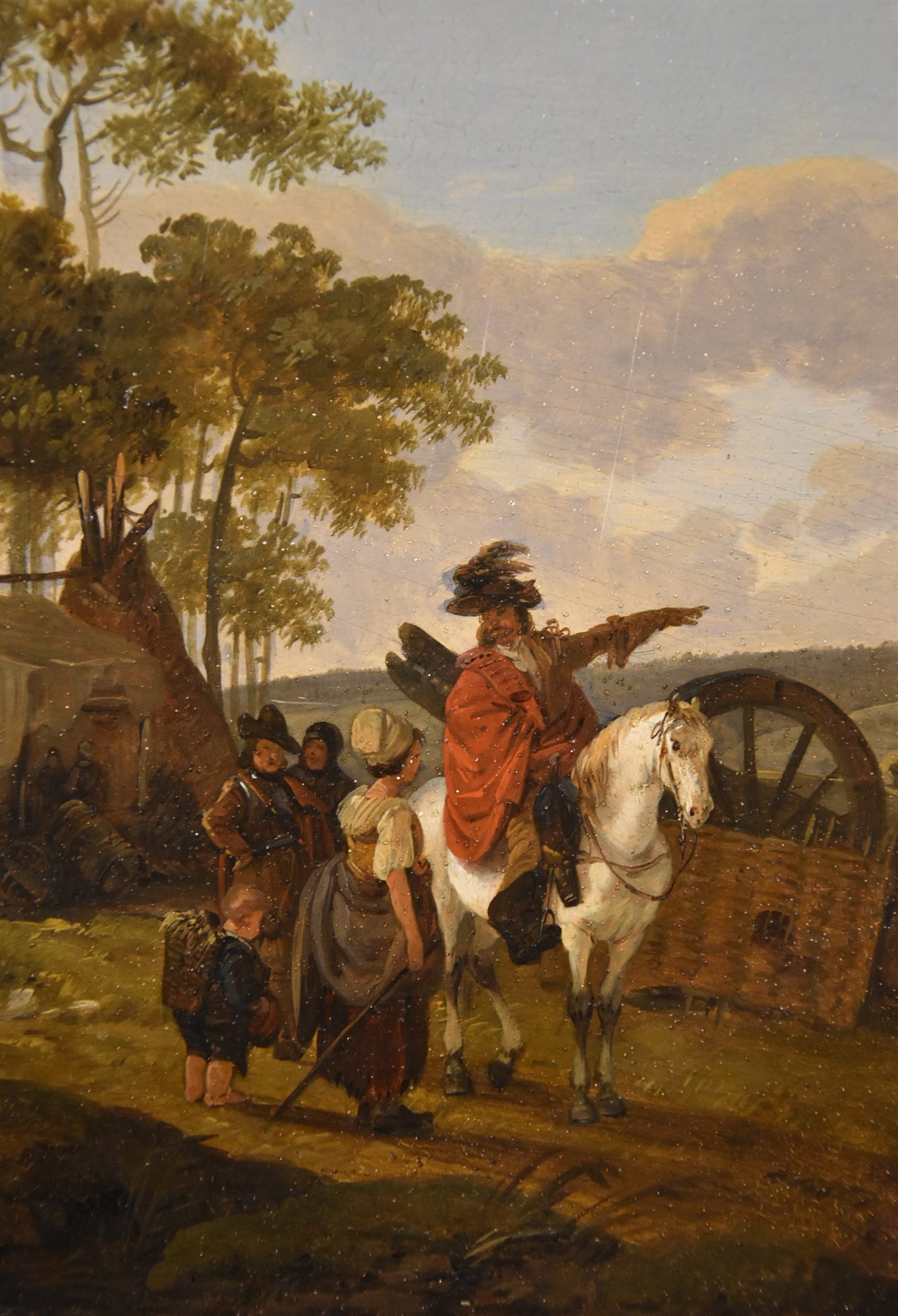 Paesaggi con cavalieri e tenda da campo