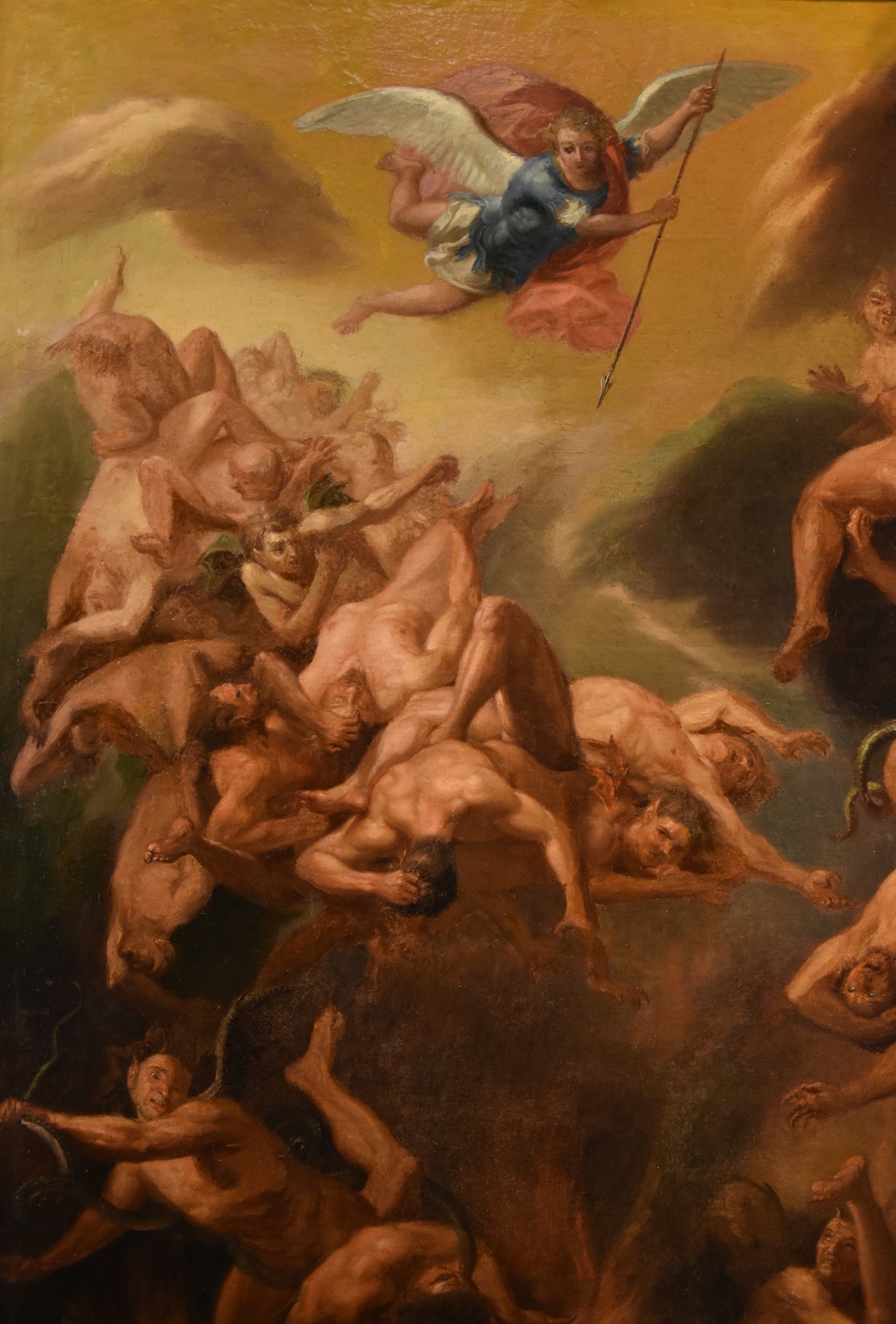 San Michele Arcangelo scaccia gli angeli ribelli dal paradiso