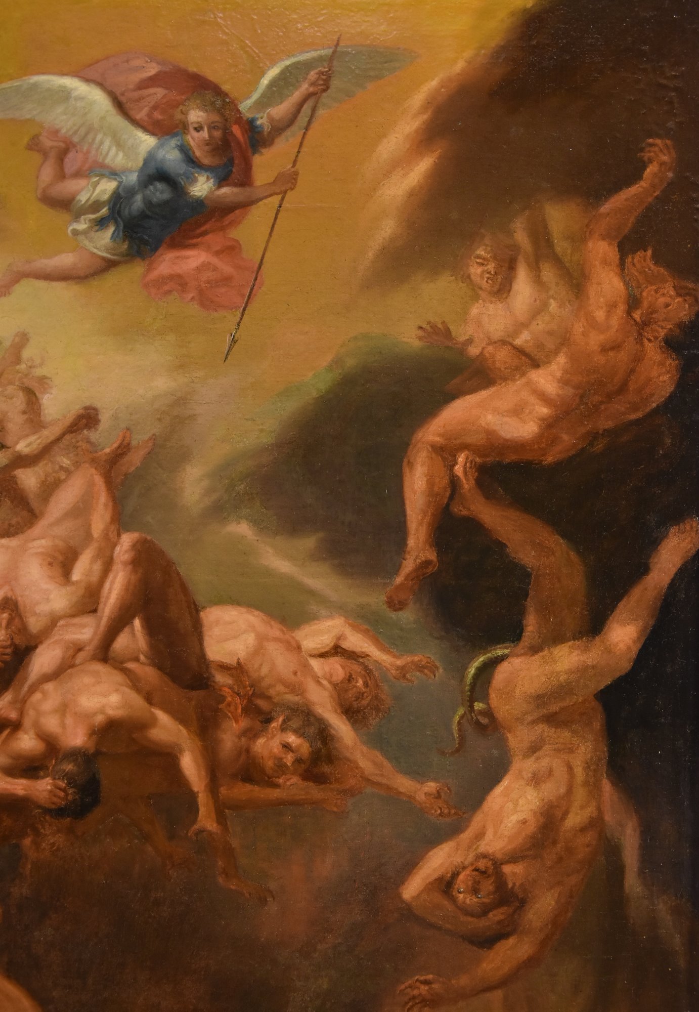 San Michele Arcangelo scaccia gli angeli ribelli dal paradiso