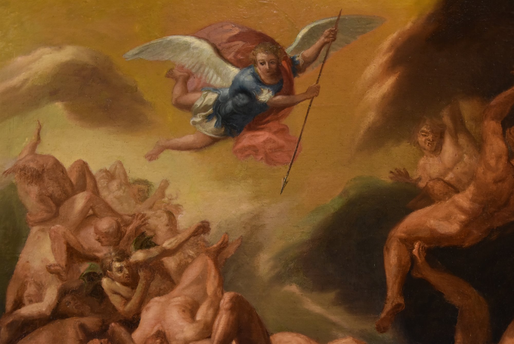 San Michele Arcangelo scaccia gli angeli ribelli dal paradiso