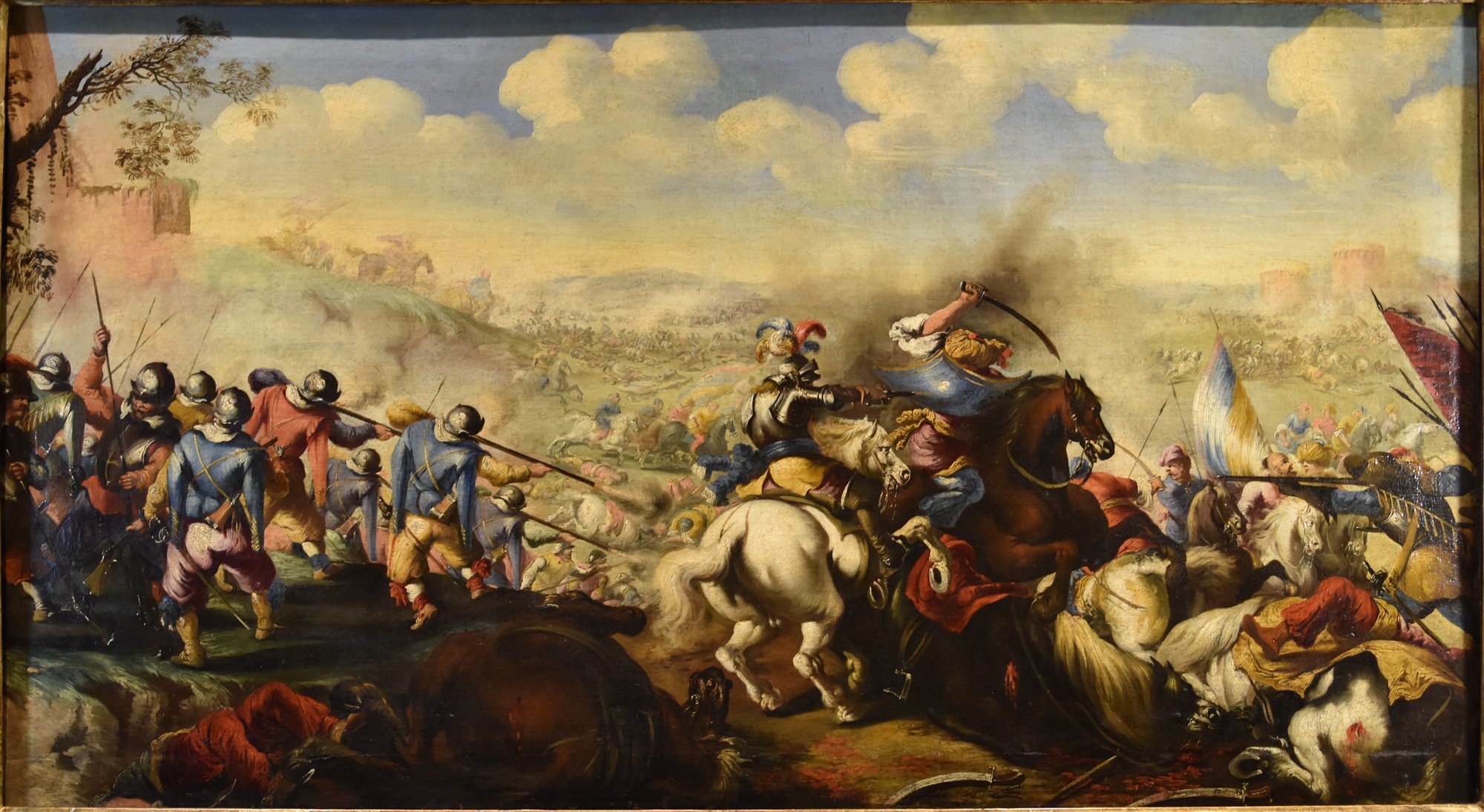 Battaglia tra cavallerie cristiana e turca