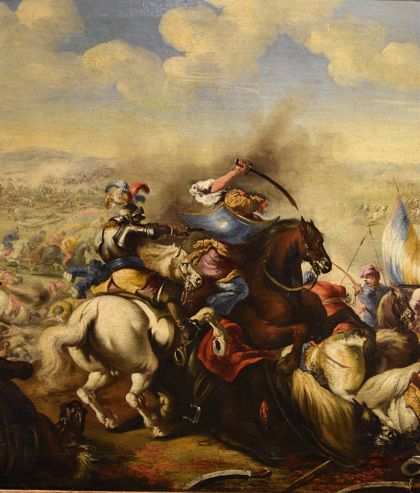 Battaglia tra cavallerie cristiana e turca